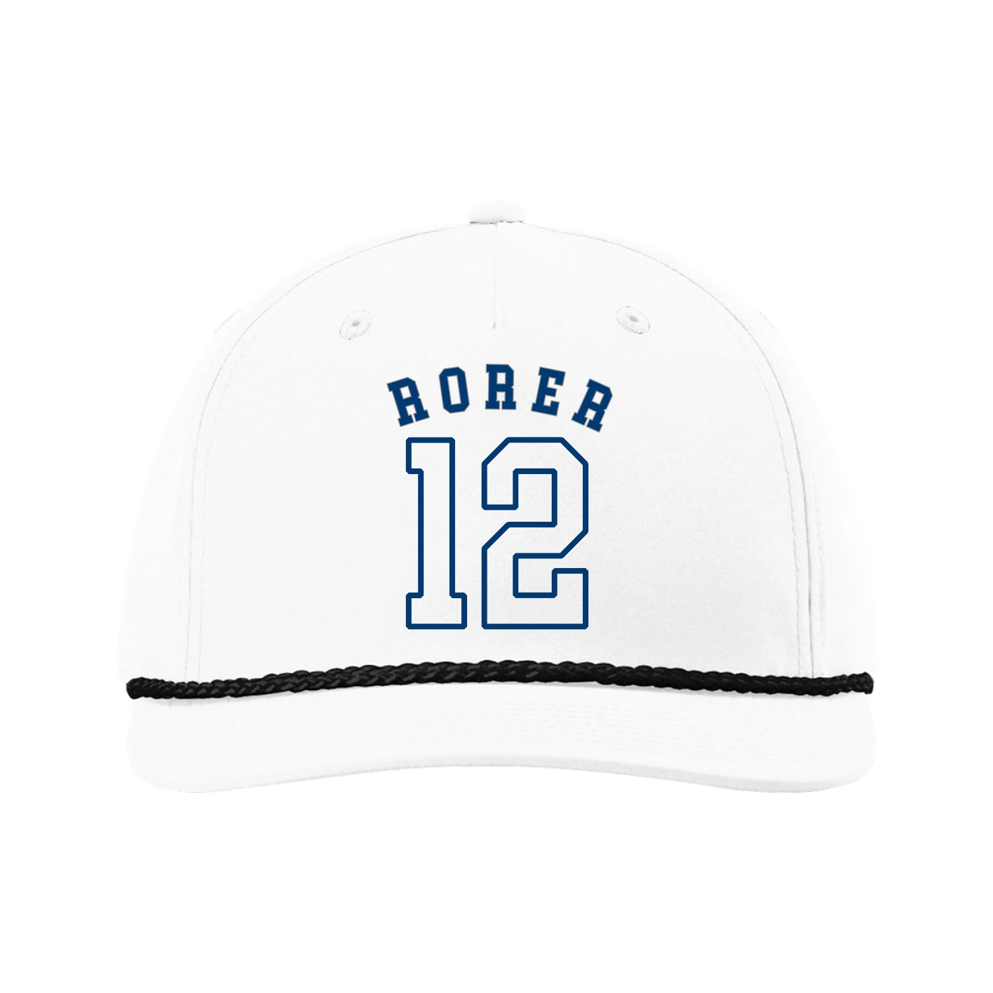 Five-Panel Classic Rope Cap — Shirsey Arch in White