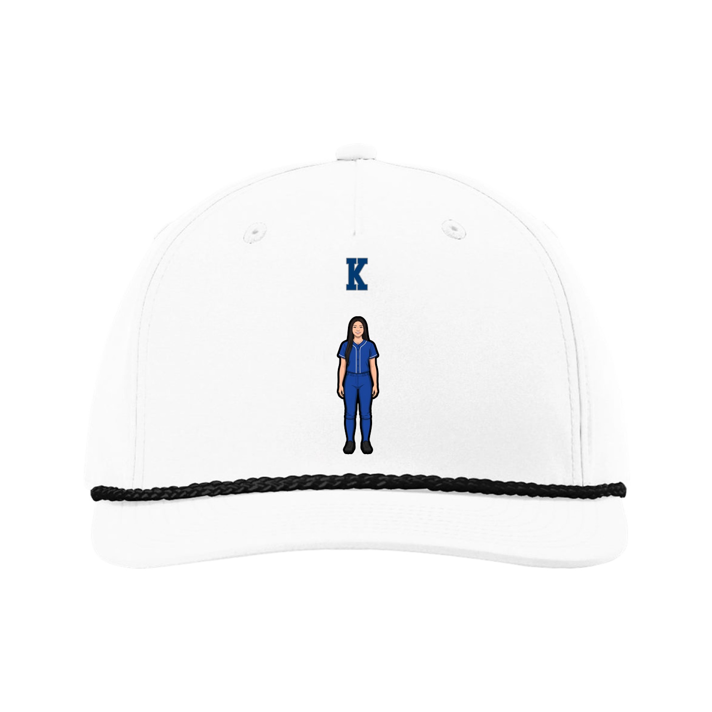 Five-Panel Classic Rope Cap — Shirsey Arch in White