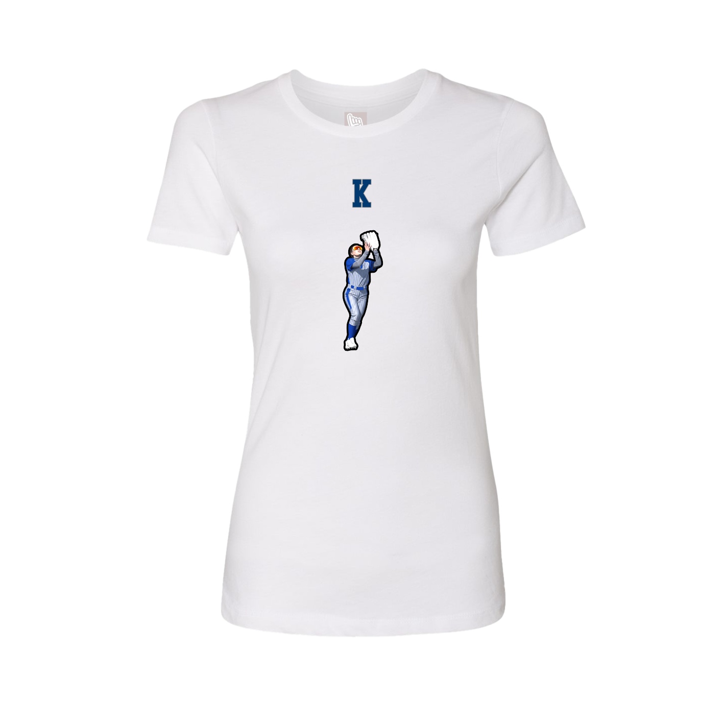 Fitted Women's Tee — Shirsey Arch in White