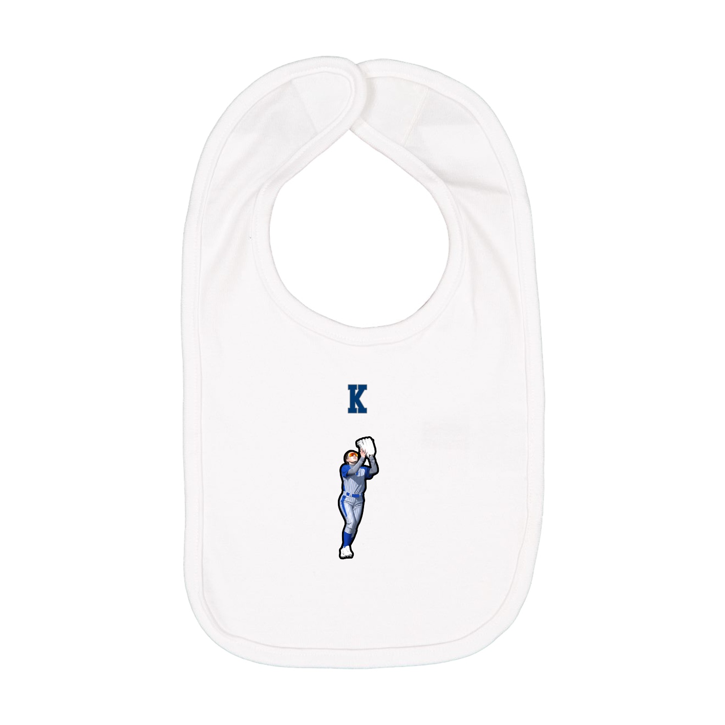 Infant Bib — Shirsey Arch in White