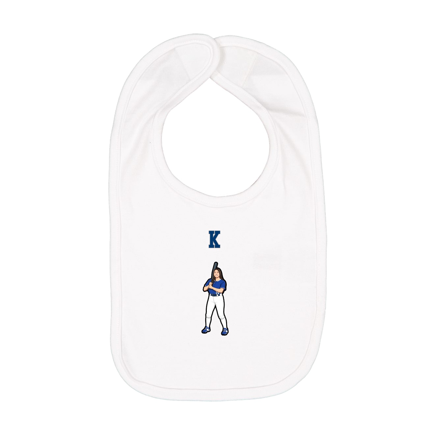 Infant Bib — Shirsey Arch in White