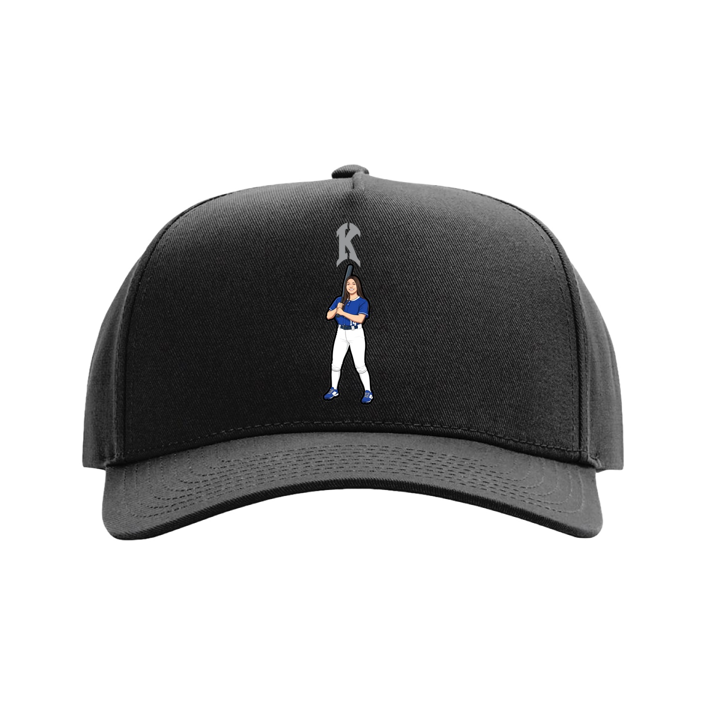 Full Fabric Five-Panel Champ Cap — Shirsey in Black