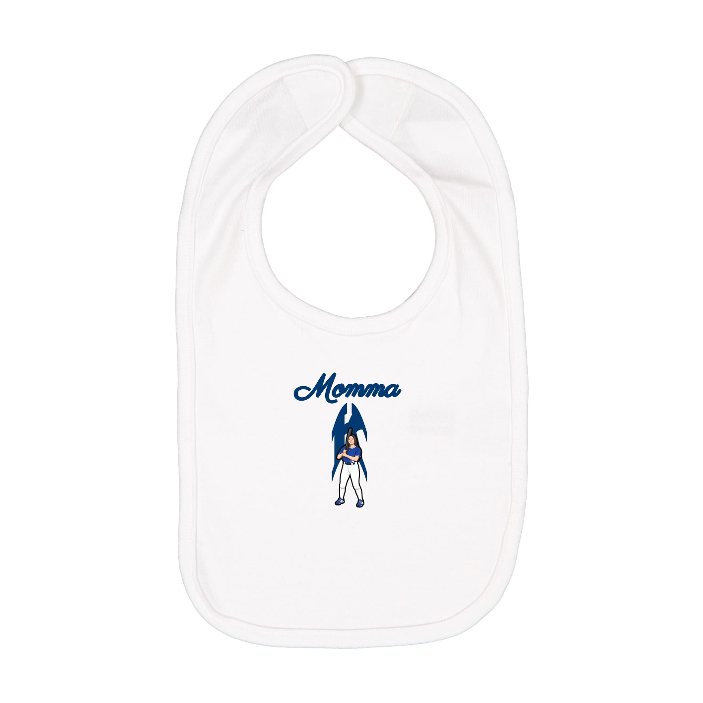 Infant Bib — Mothers Day Arch in White
