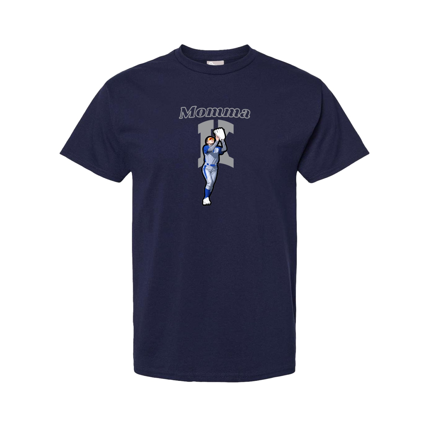 Youth Tee — Mothers Day Block in Navy