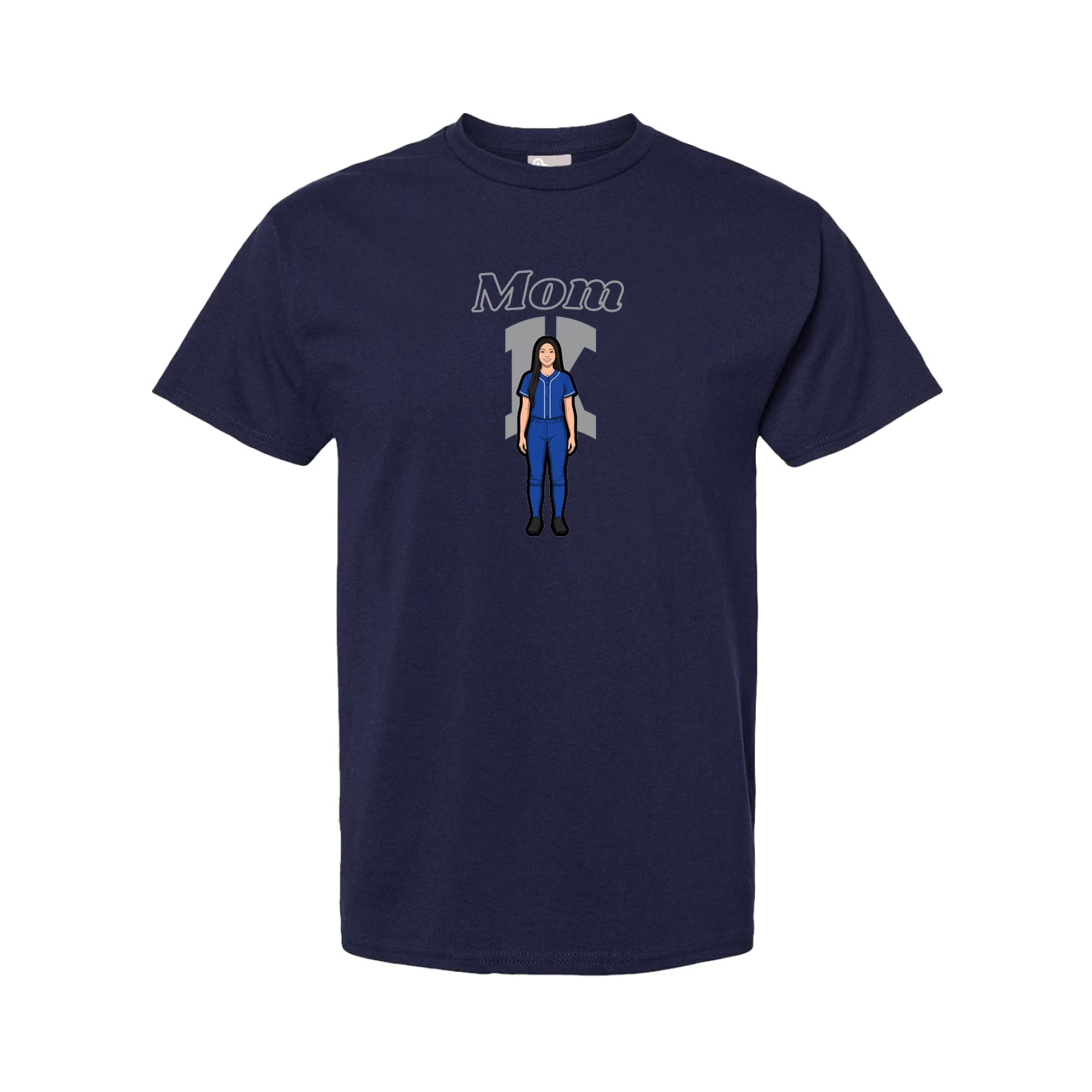 Youth Tee — Mothers Day Block in Navy