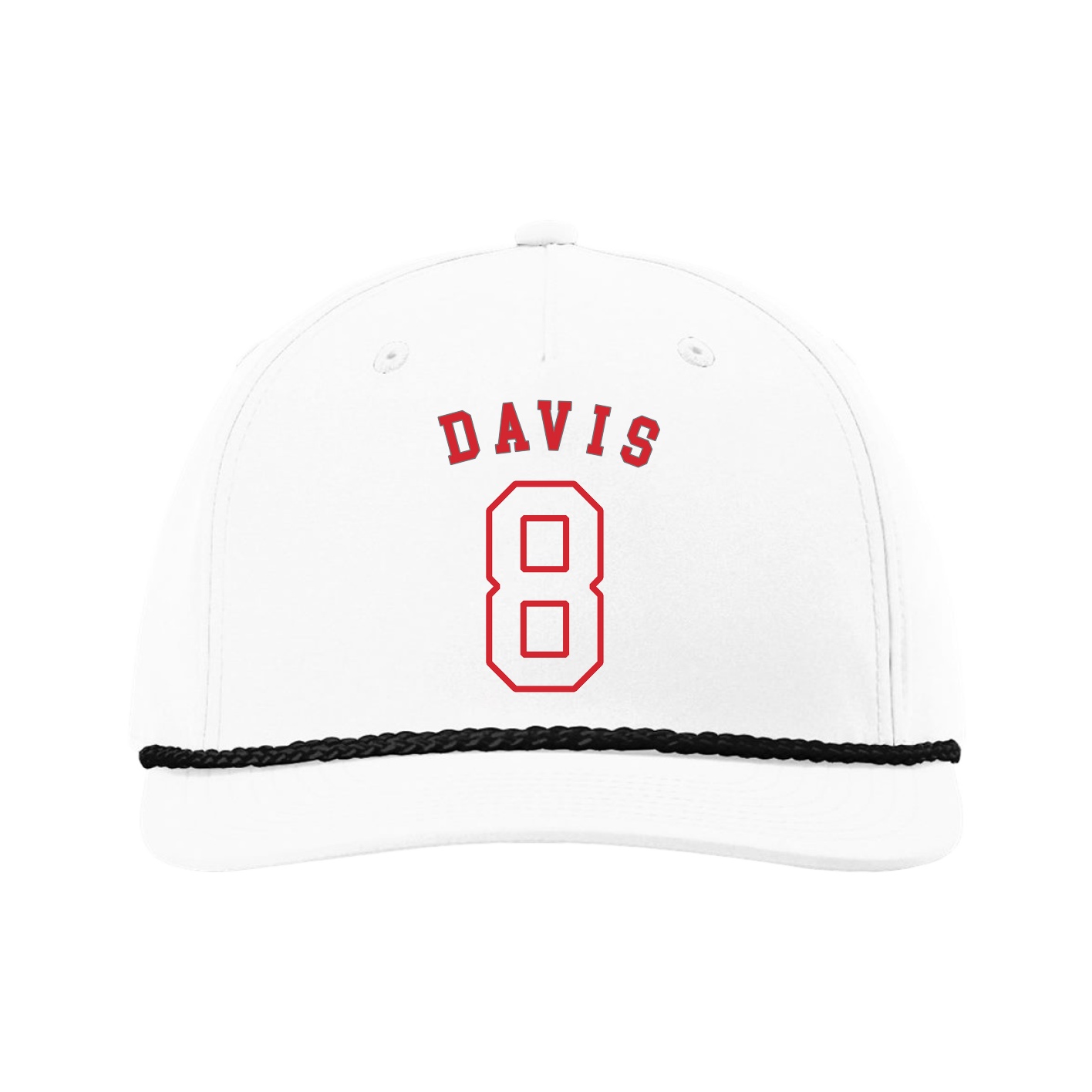 Five-Panel Classic Rope Cap — Shirsey Arch in White