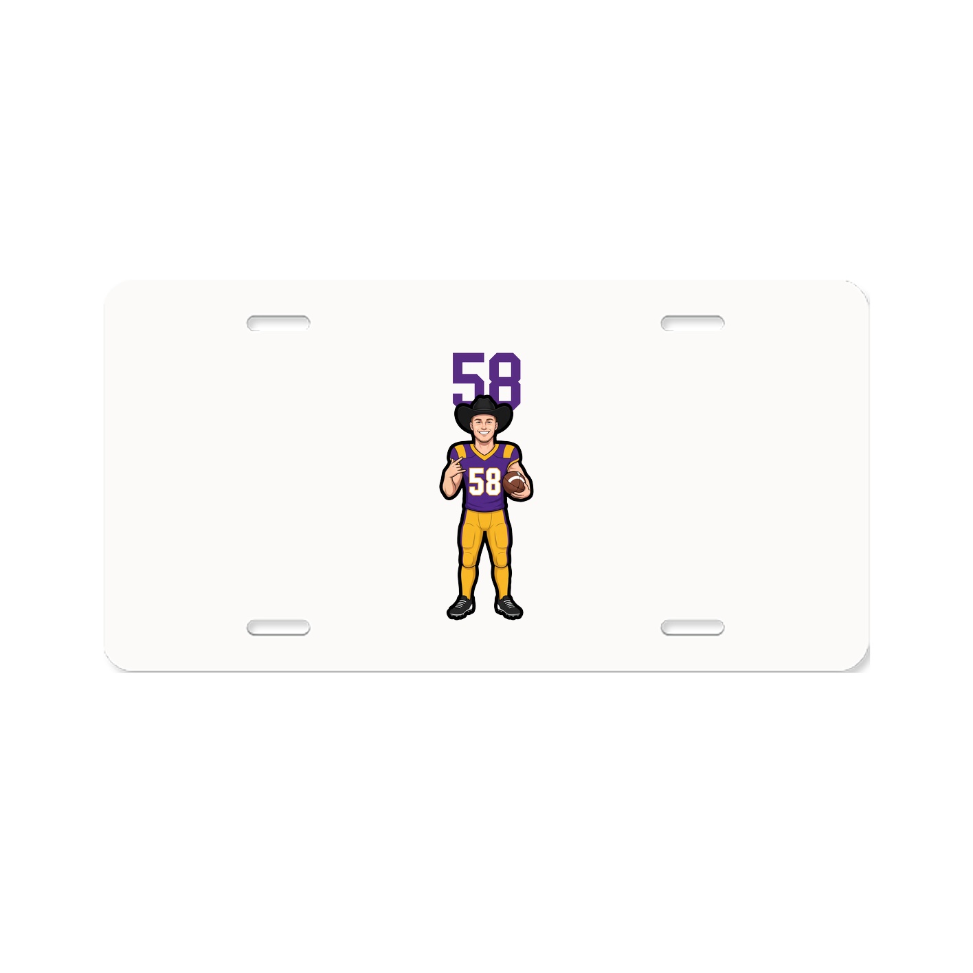 License Plate — Number Top in Classic