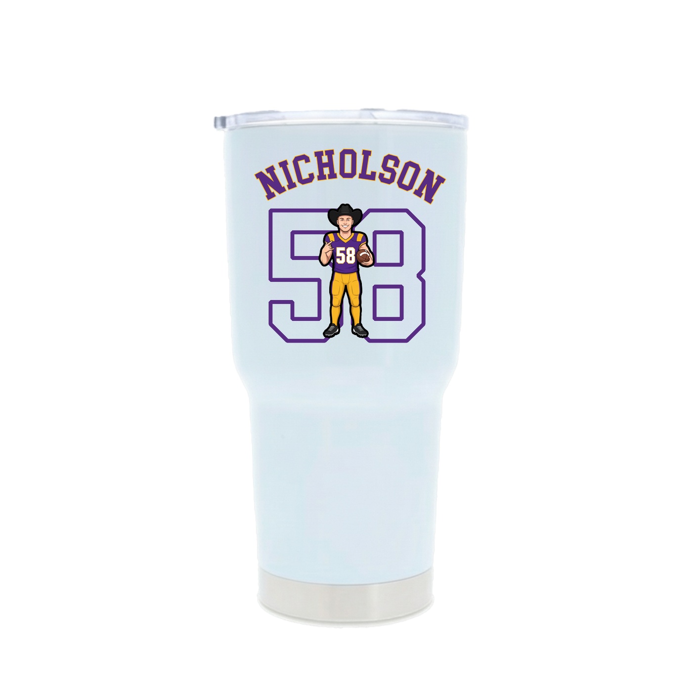30oz Stainless Steel Tumbler — Shirsey Arch in White