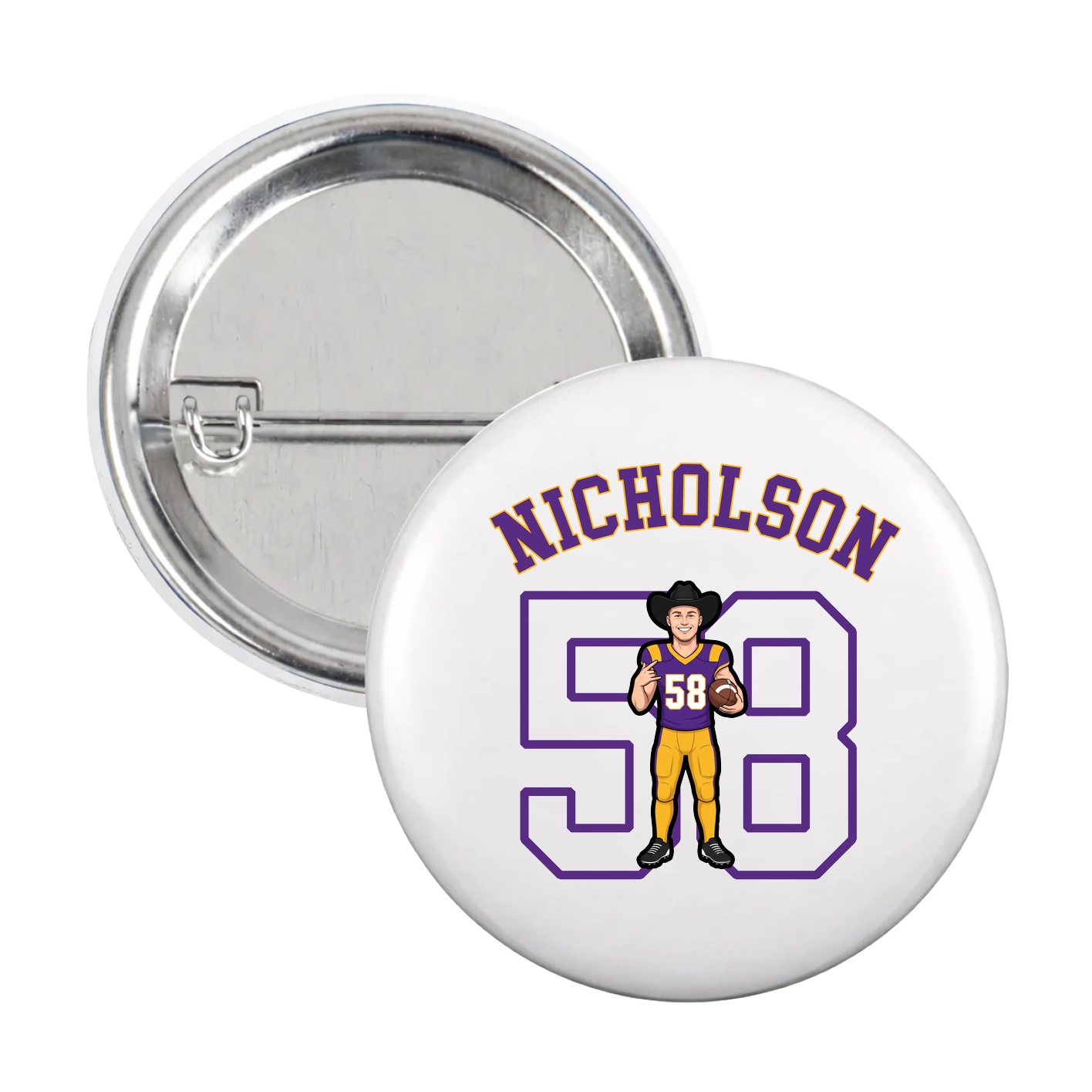 Game Day Button — Shirsey Arch in White