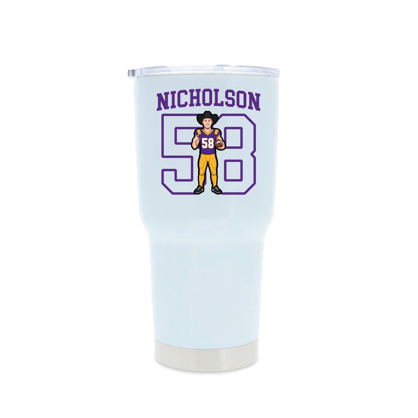 30oz Stainless Steel Tumbler — Shirsey in White