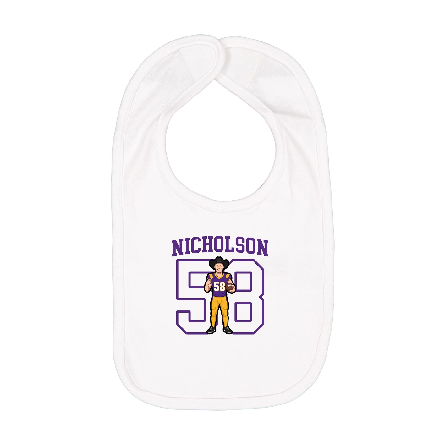 Infant Bib — Shirsey in White