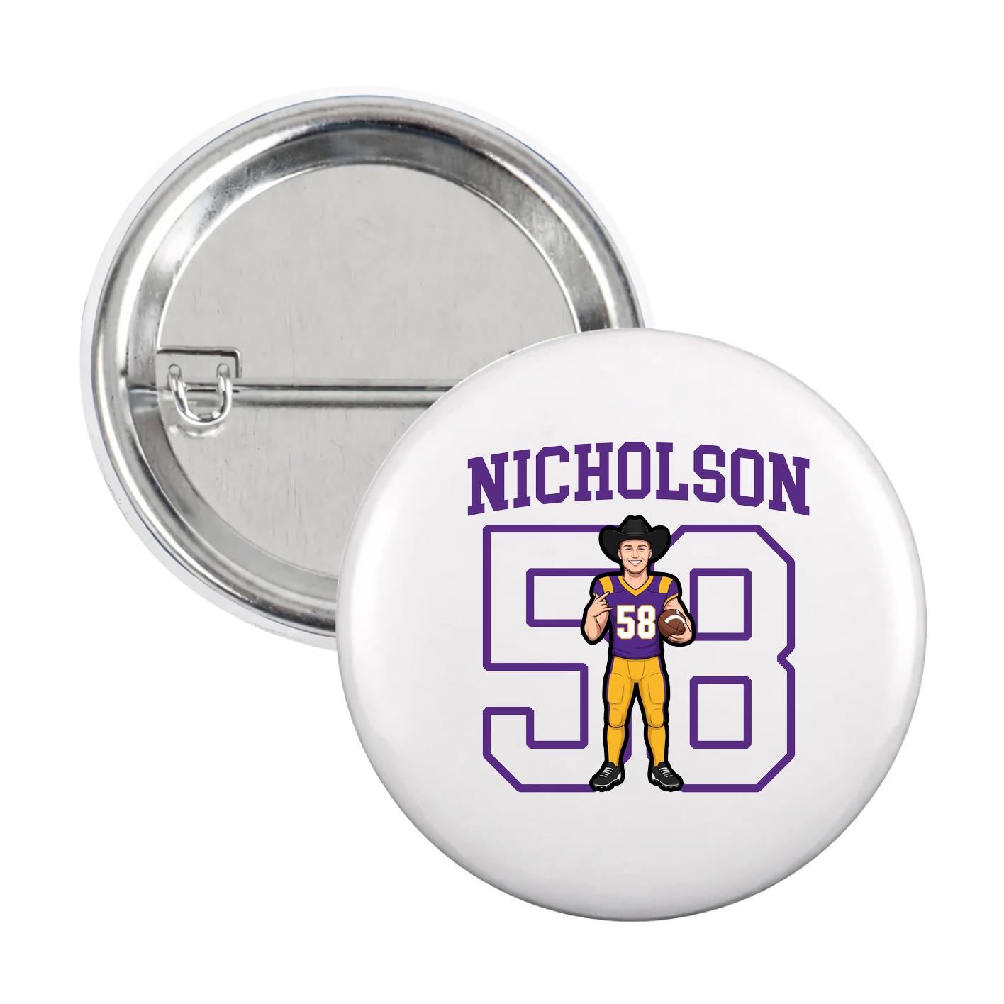 Game Day Button — Shirsey in White