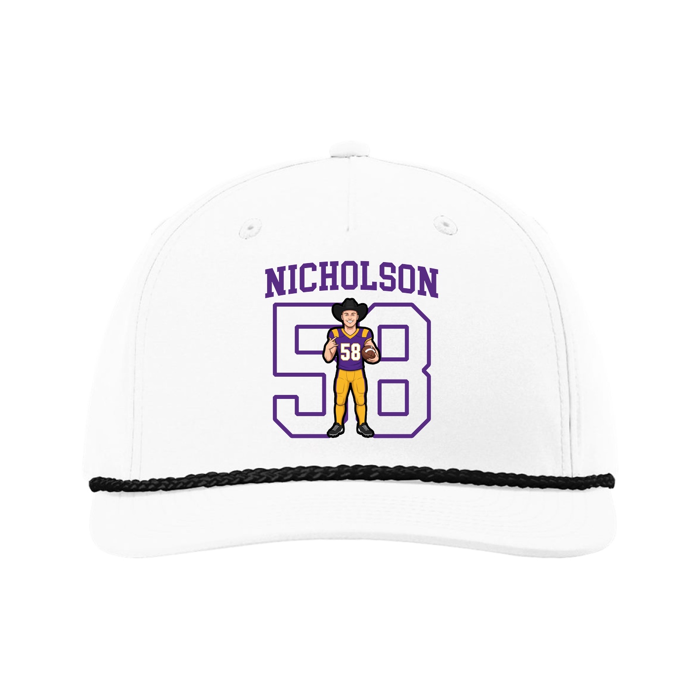 Five-Panel Classic Rope Cap — Shirsey in White