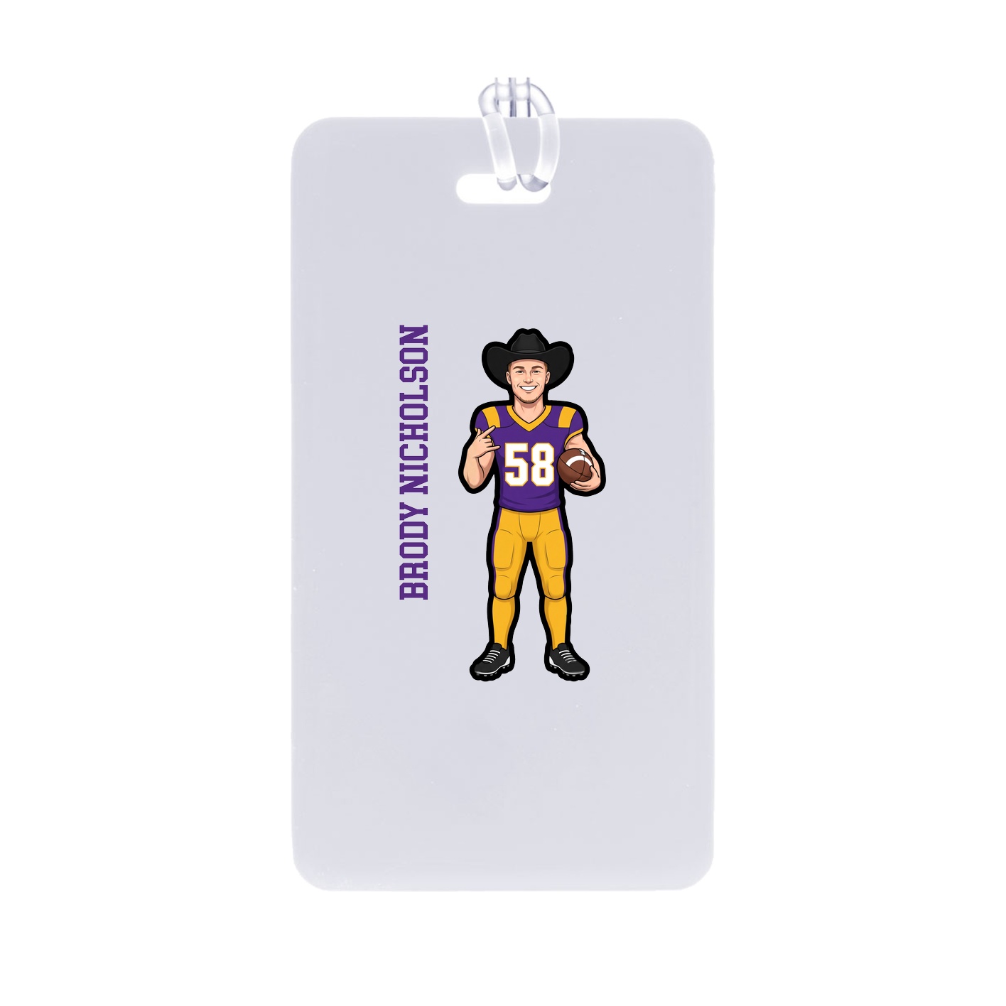 Bag Tag — Name Vertical in Classic