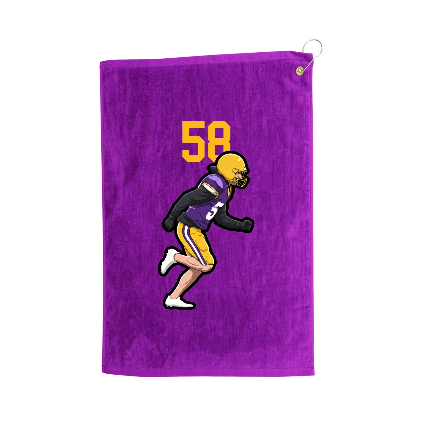 Golf Towel — Number Top in Purple