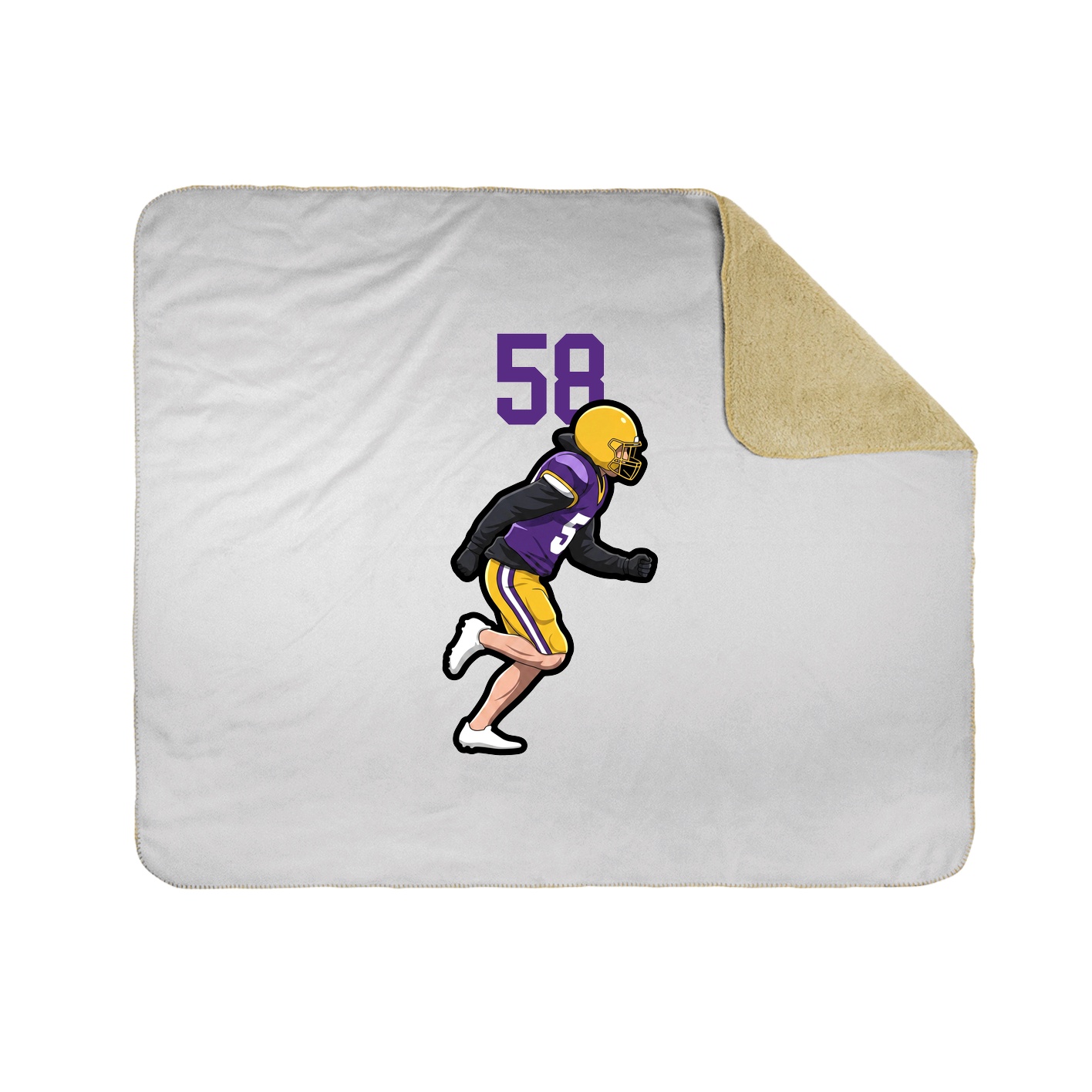Throw Blanket — Number Top in White
