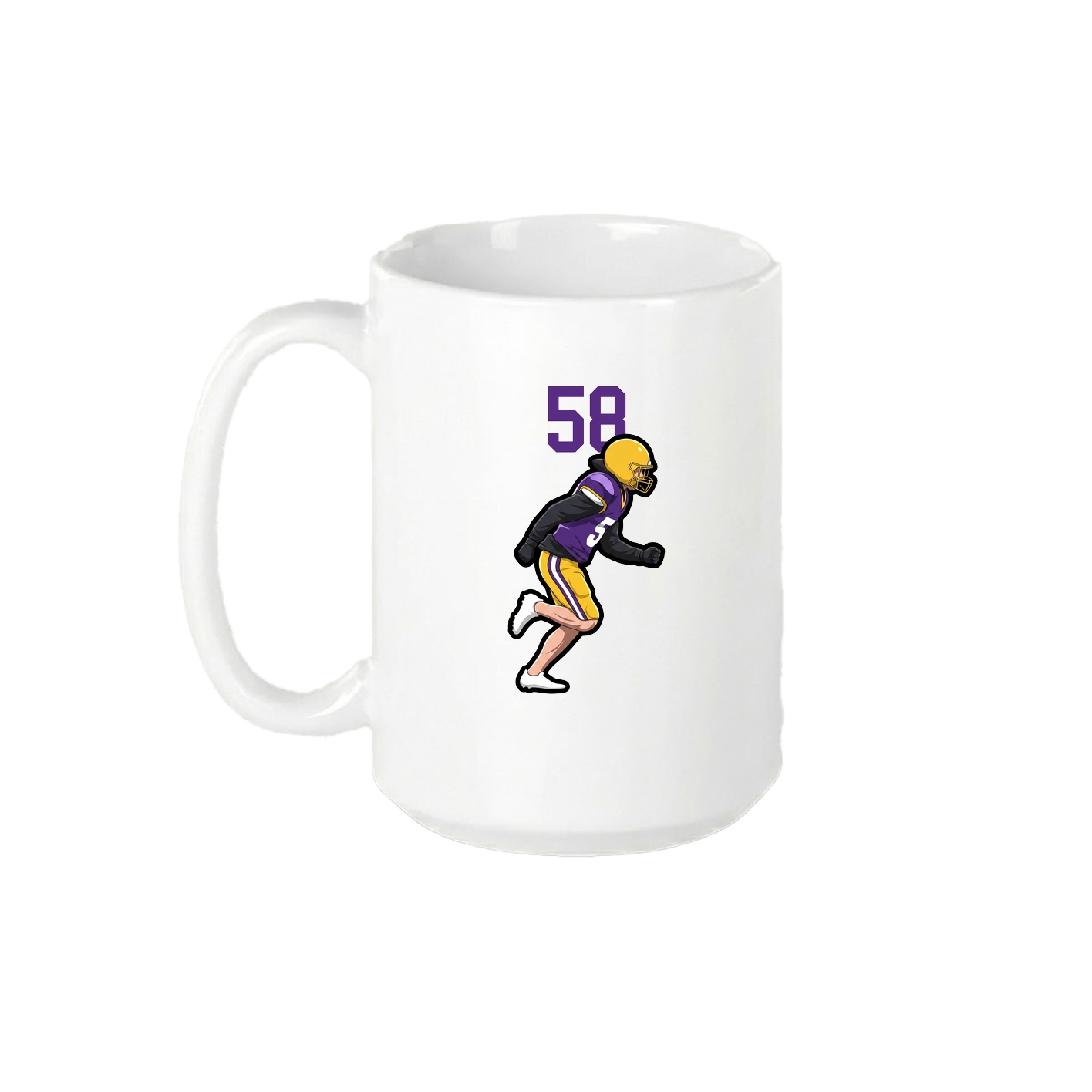 15oz Coffee Mug — Number Top in White