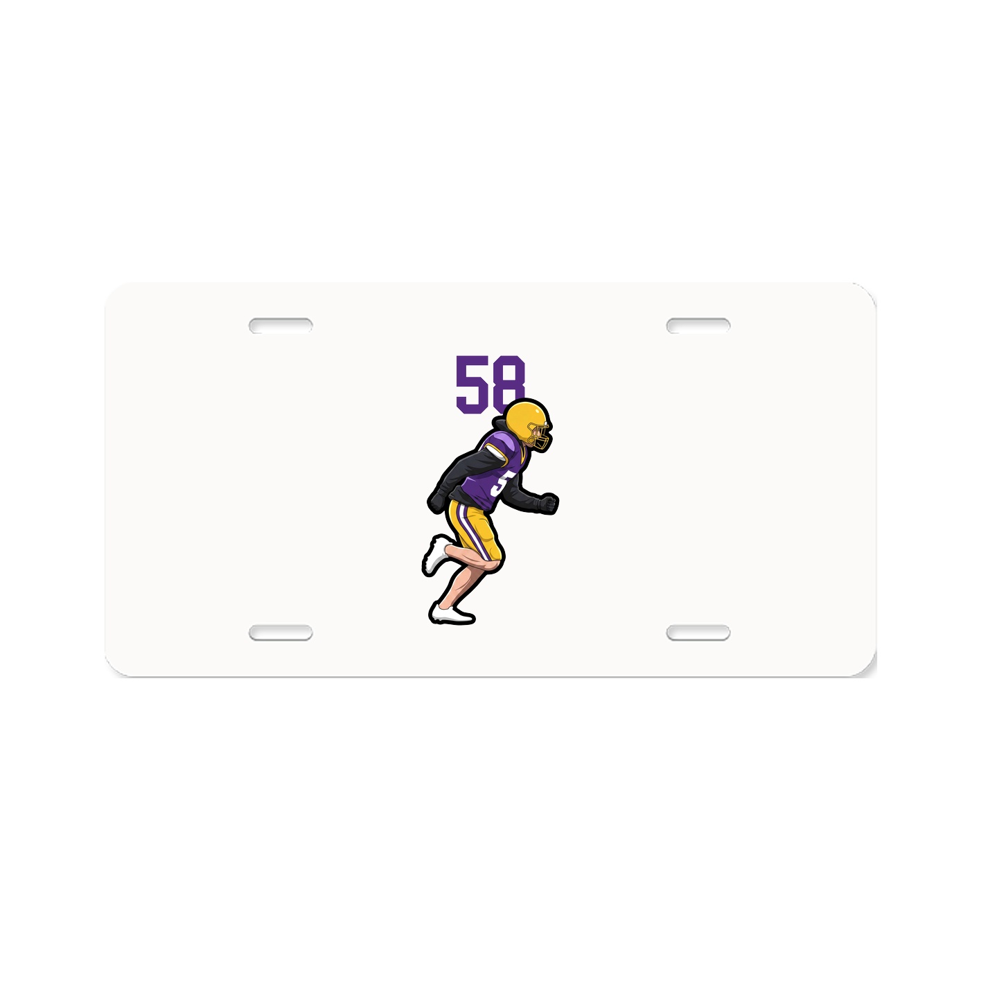 License Plate — Number Top in Classic