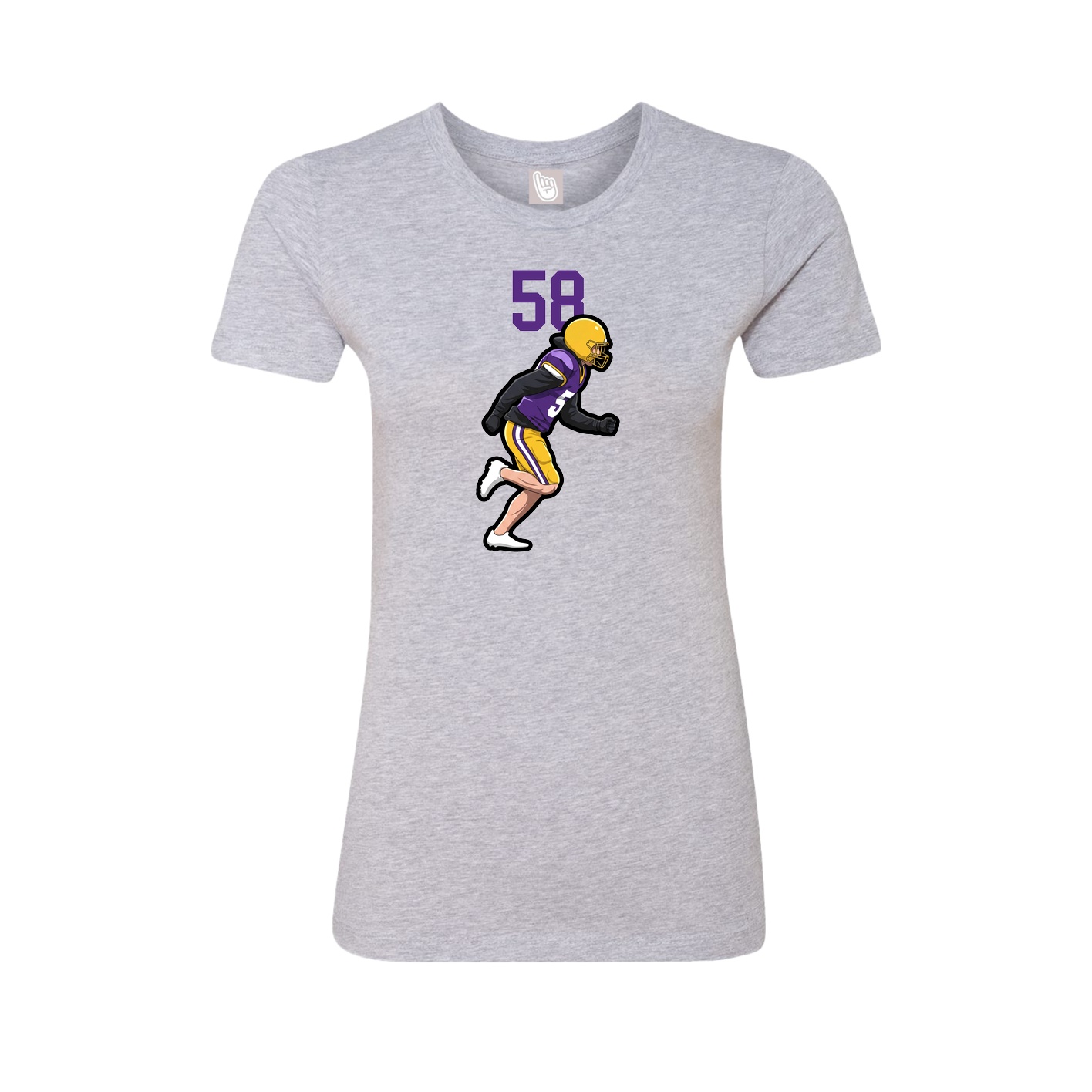 Womens Tee — Number Top in Grey
