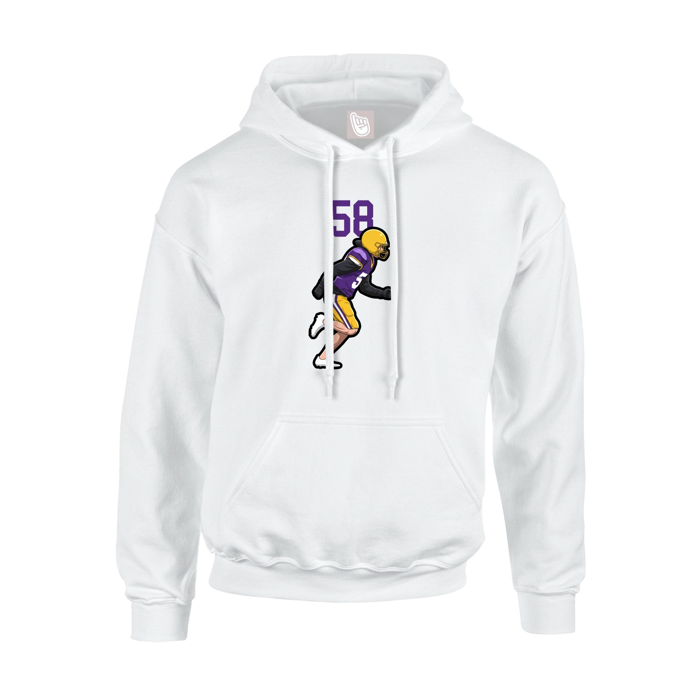 Hoodie — Number Top in White