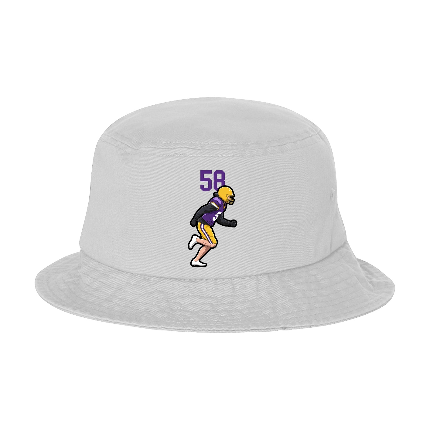 Bucket Cap — Number Top in White