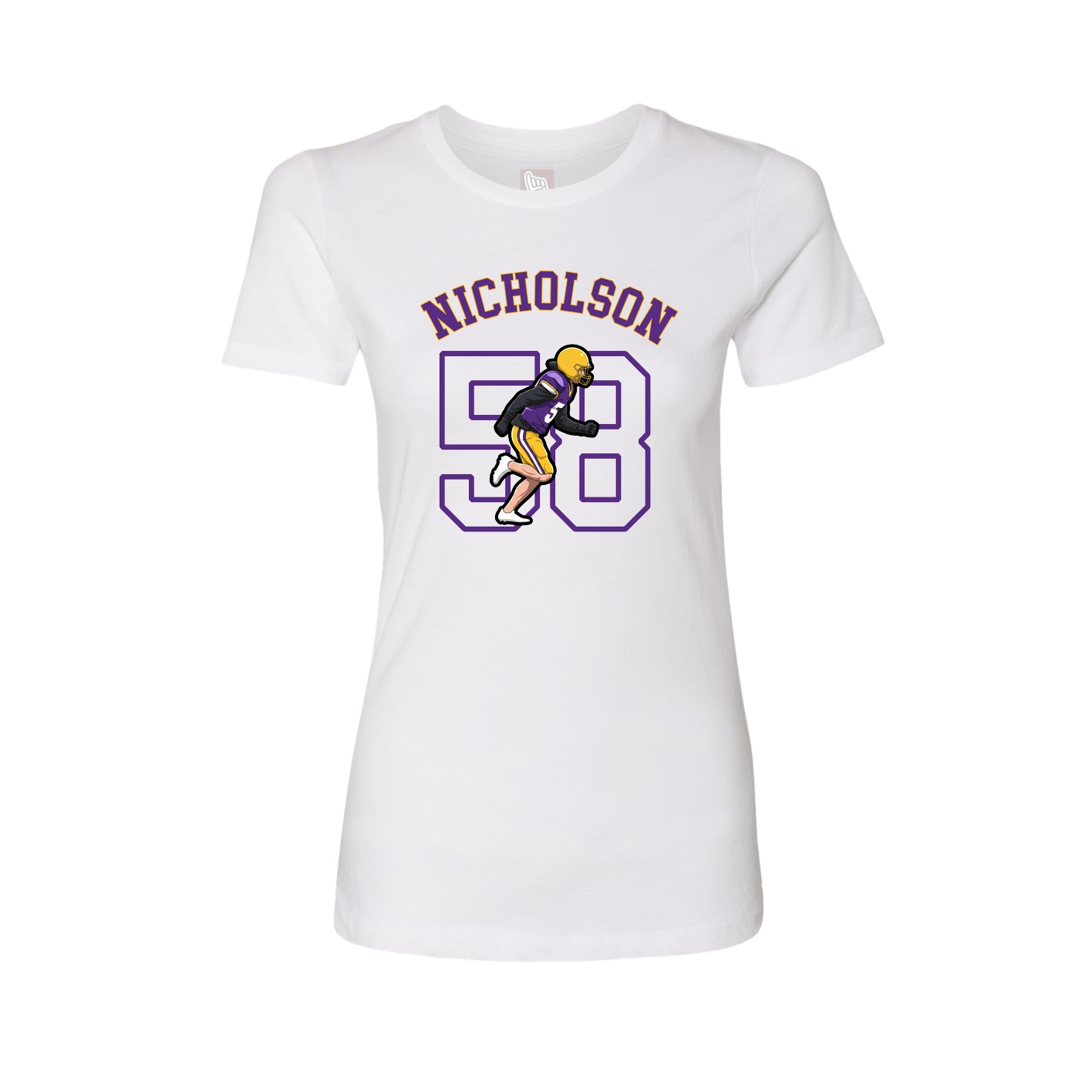 Fitted Women's Tee — Shirsey Arch in White