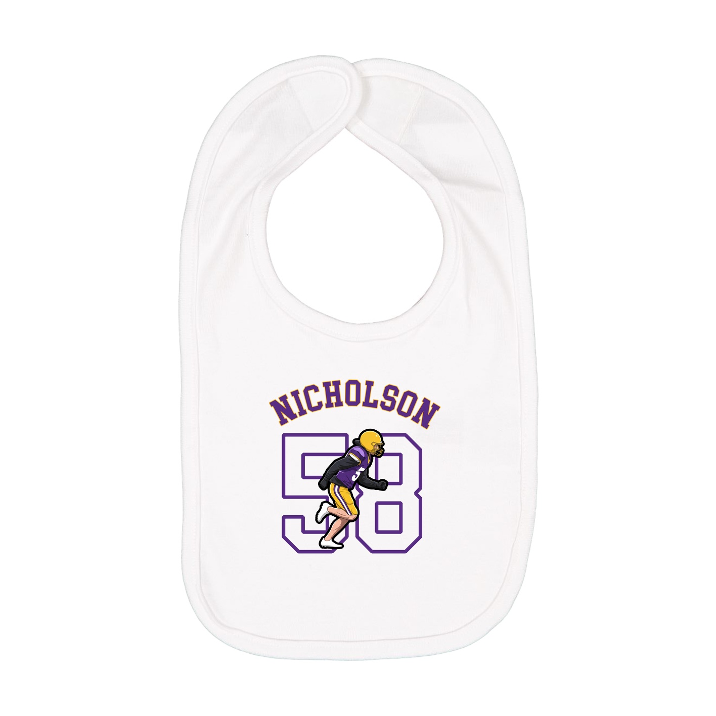 Infant Bib — Shirsey Arch in White