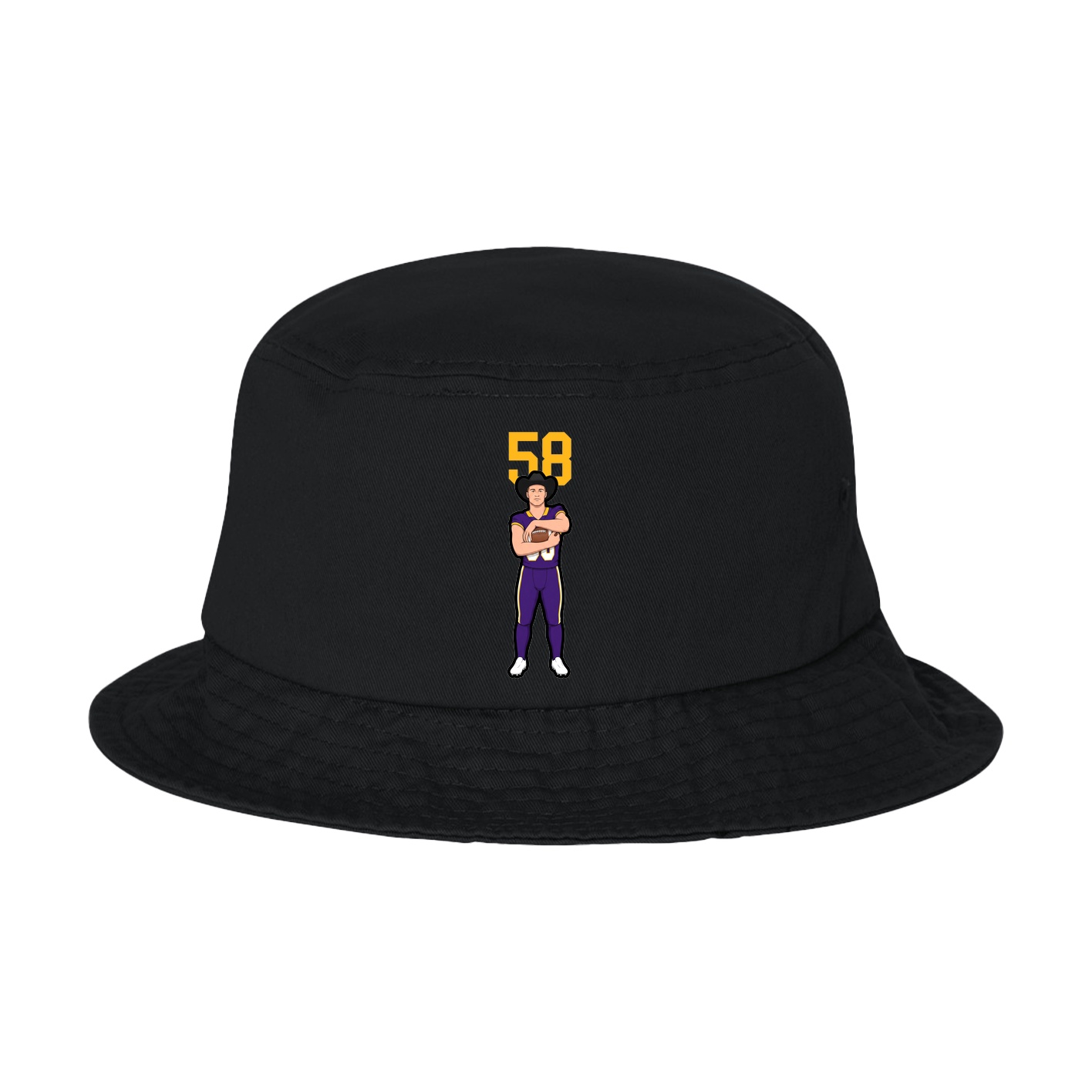 Bucket Cap — Number Top in Black