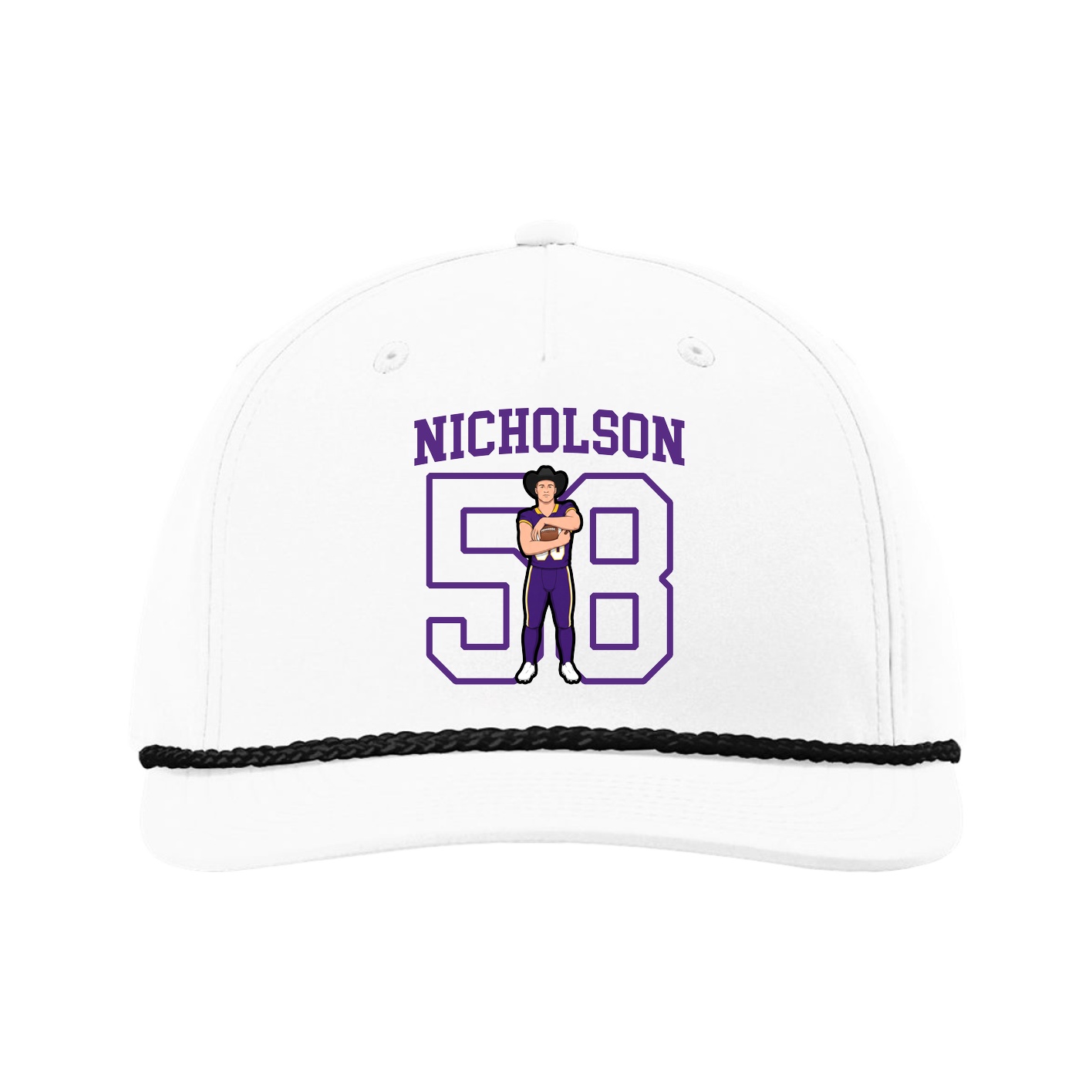 Five-Panel Classic Rope Cap — Shirsey in White