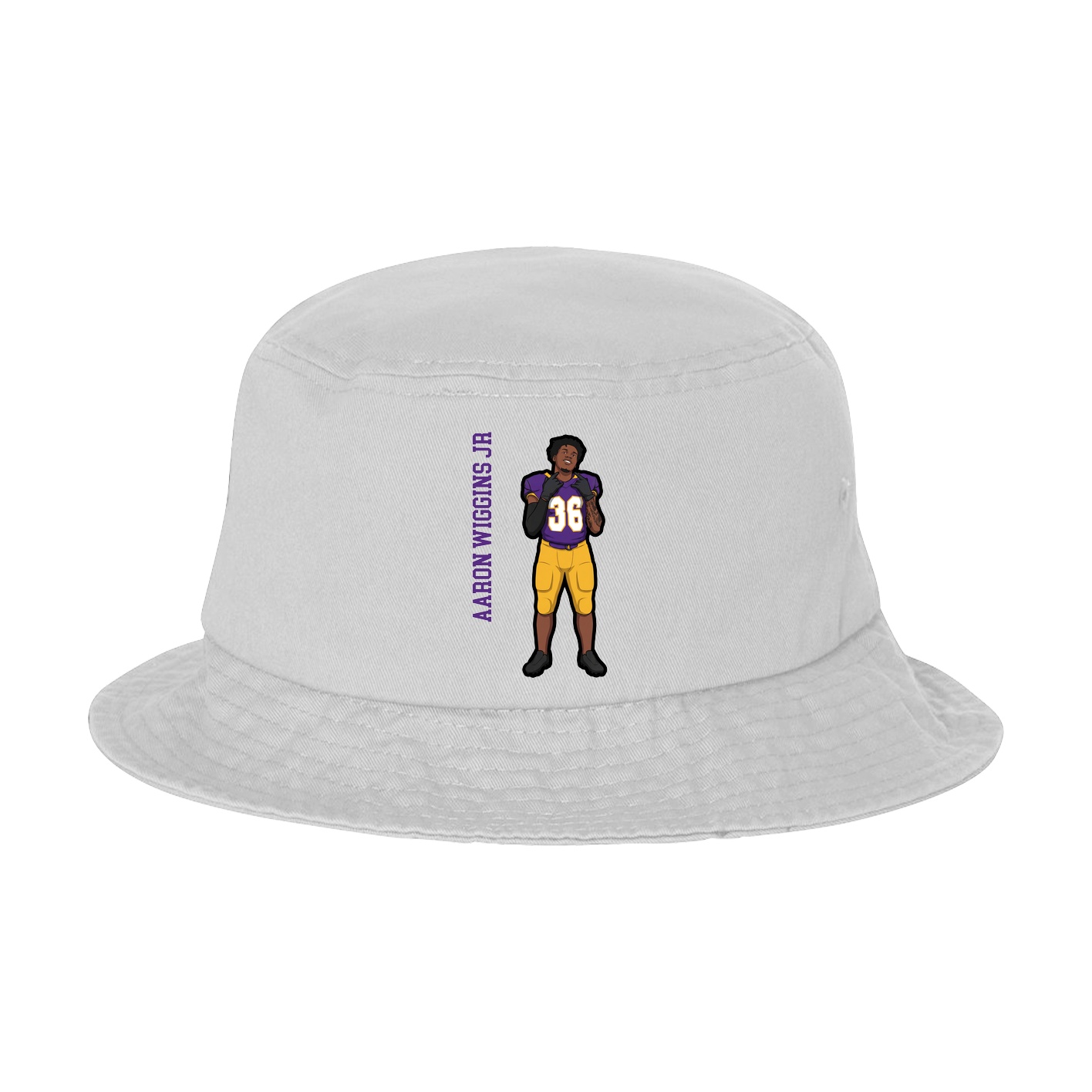 Bucket Cap — Name Vertical in White