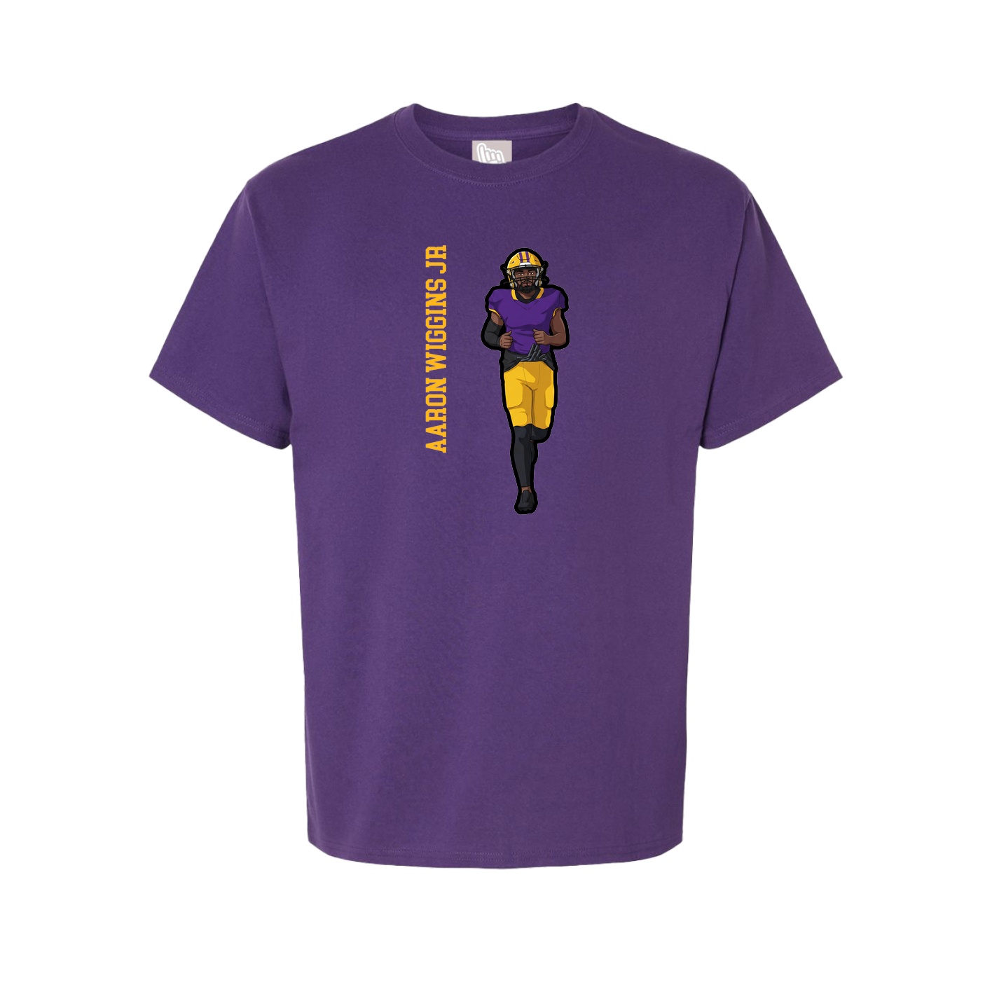 Youth Tee — Name Vertical in Purple