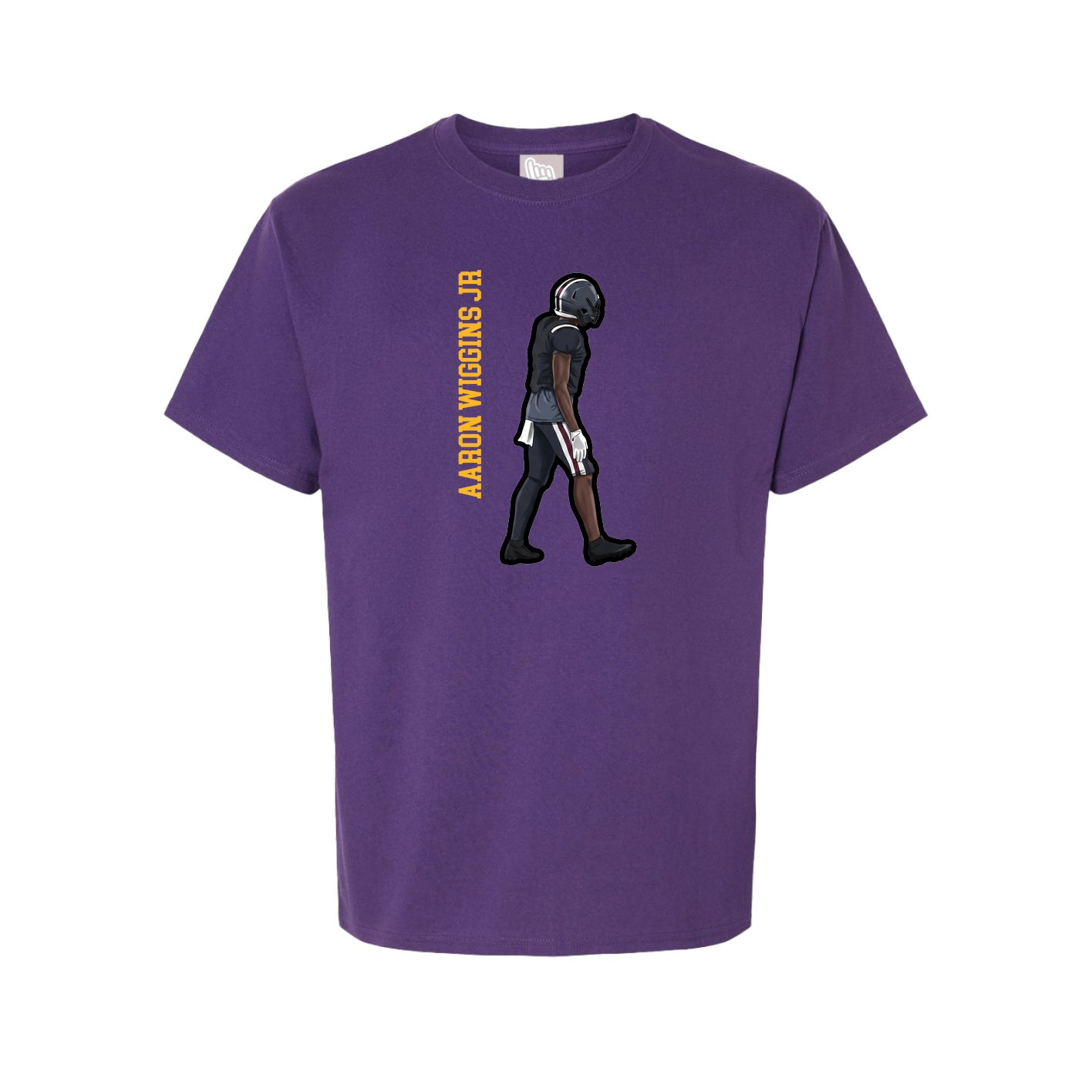 Tee — Name Vertical in Purple