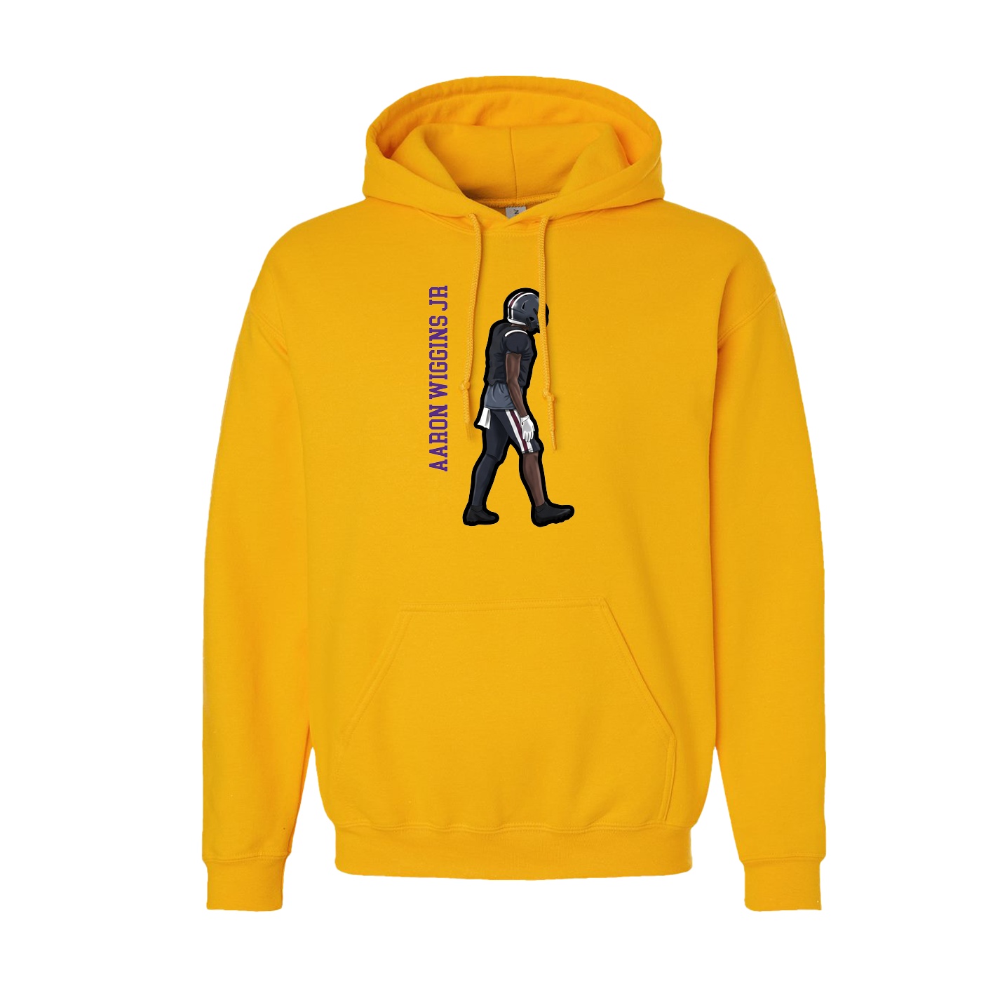 Hoodie — Name Vertical in Gold