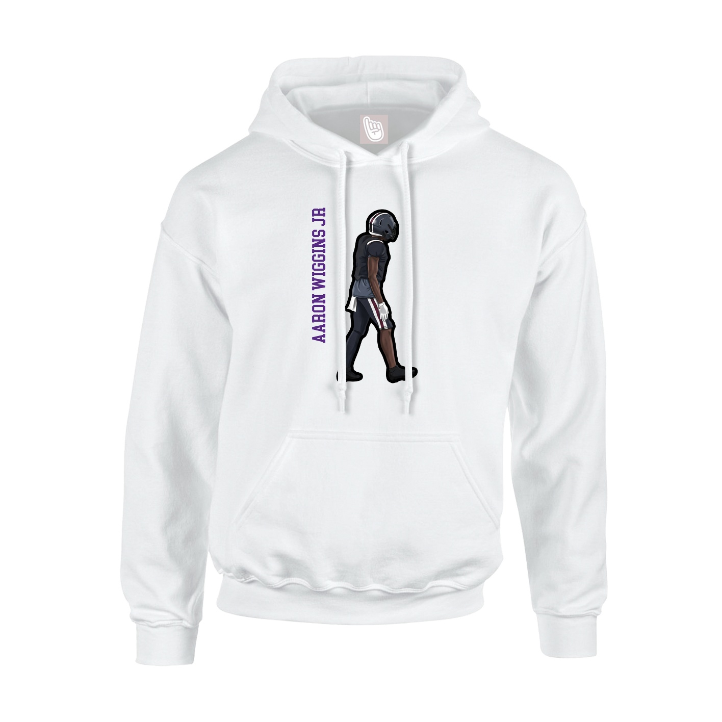 Youth Hoodie — Name Vertical in White
