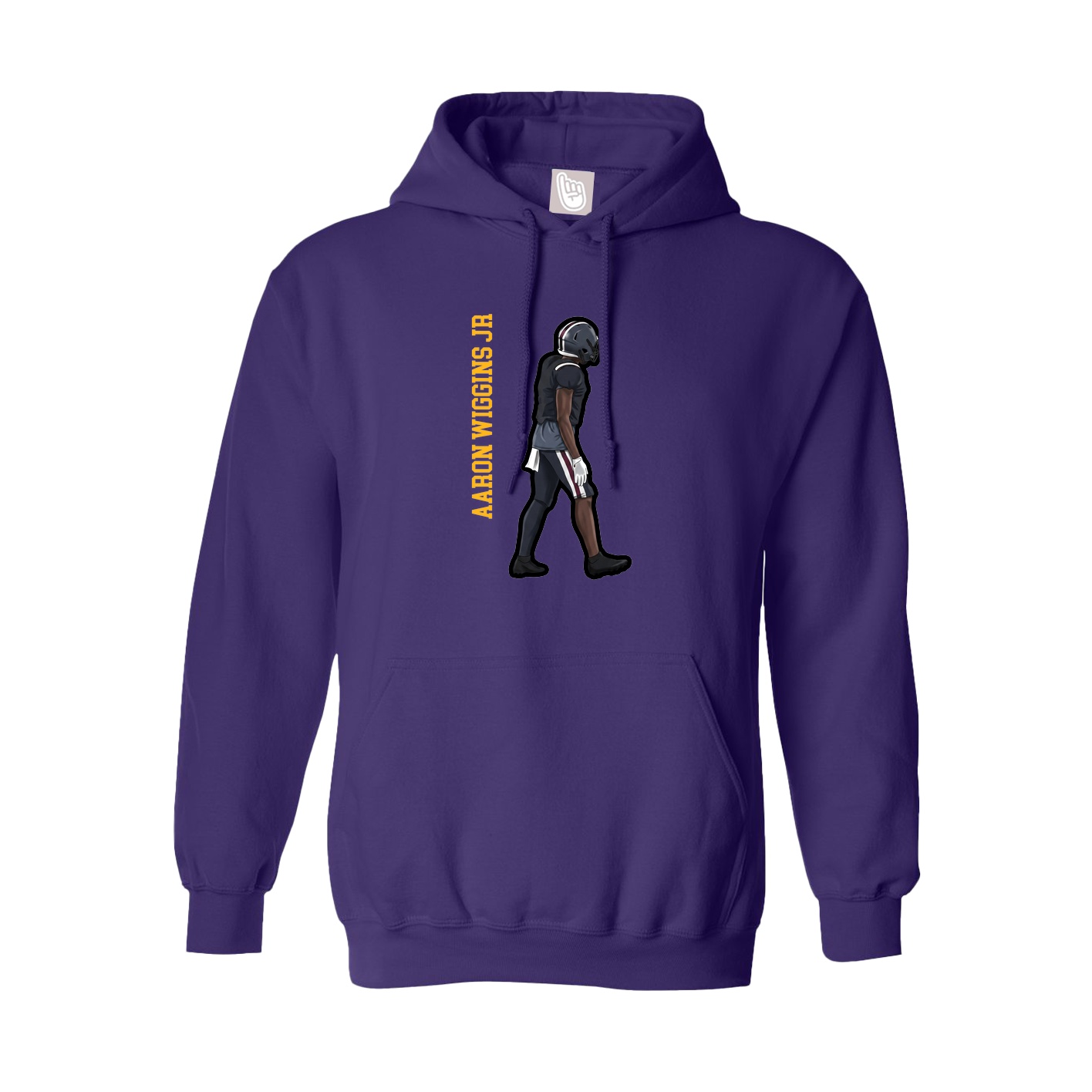 Youth Hoodie — Name Vertical in Purple