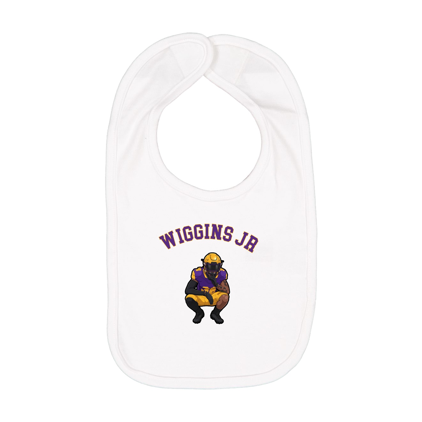 Infant Bib — Shirsey Arch in White
