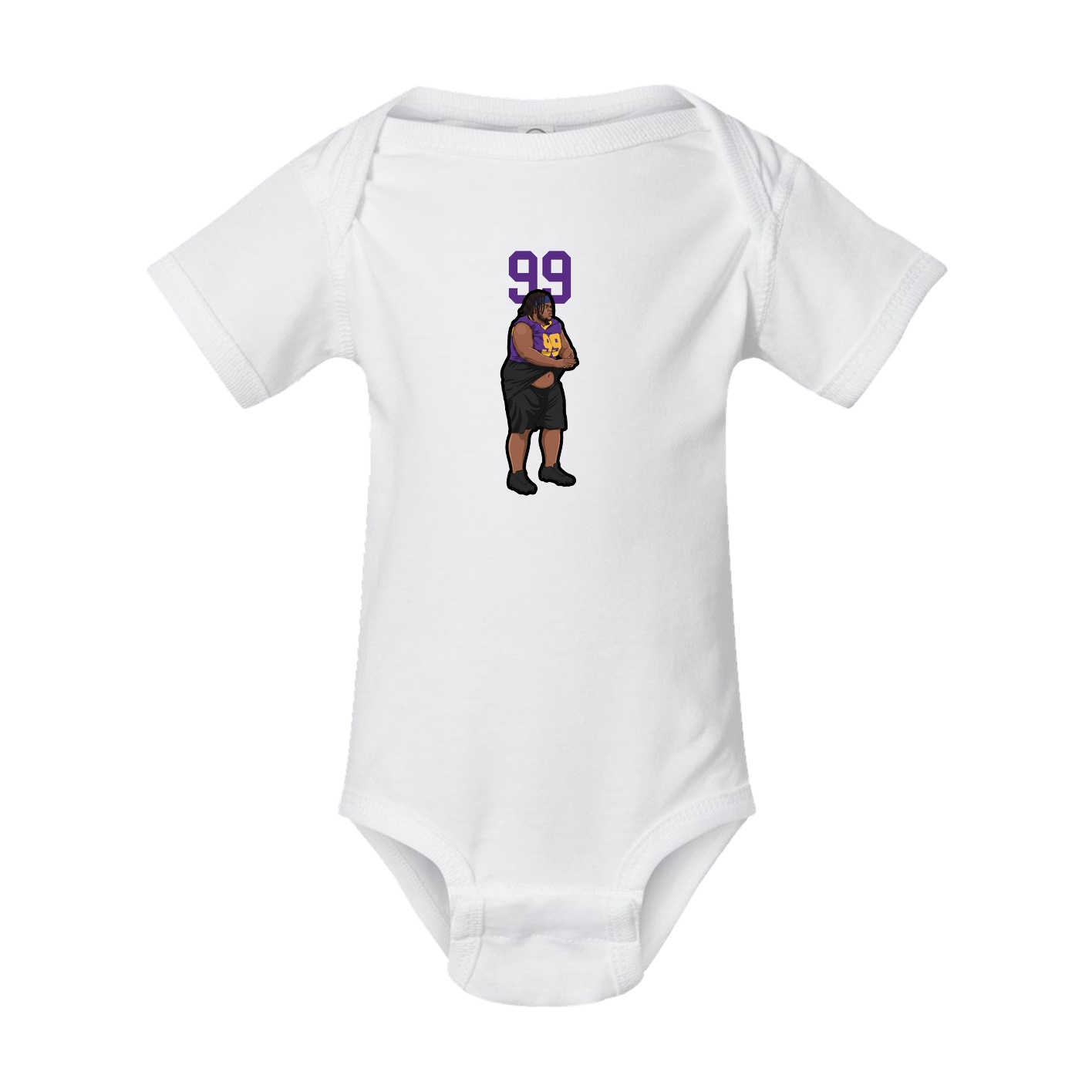 Baby Onesie — Number Top in White