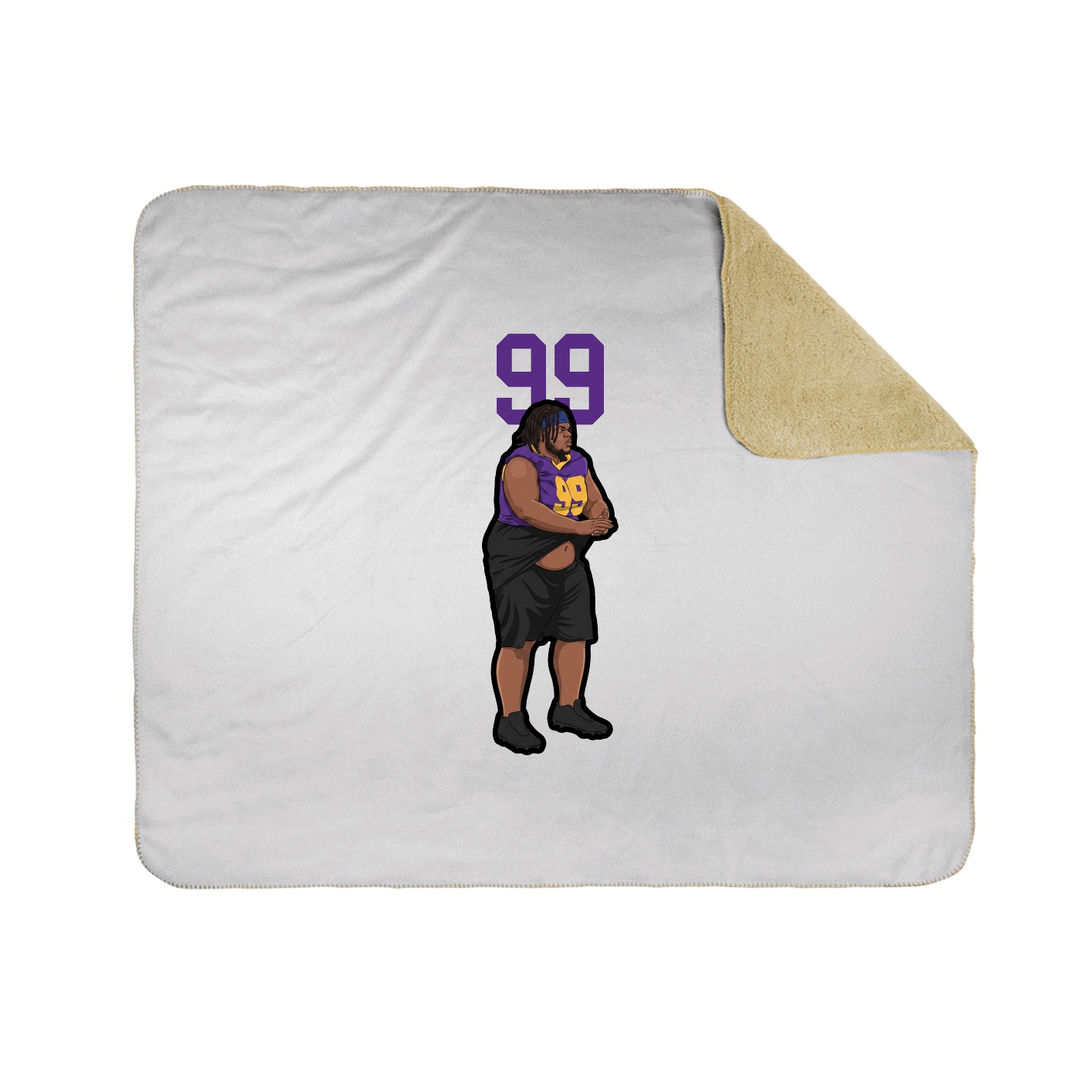 Throw Blanket — Number Top in White