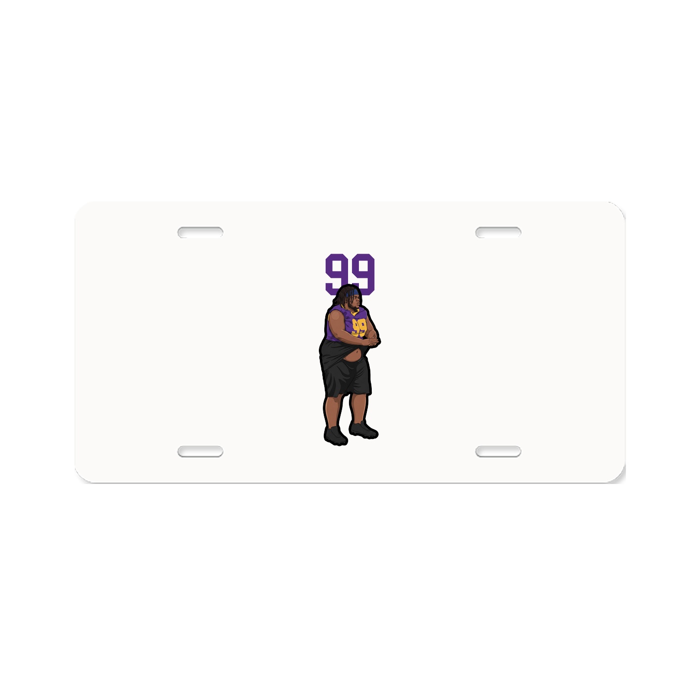 License Plate — Number Top in Classic