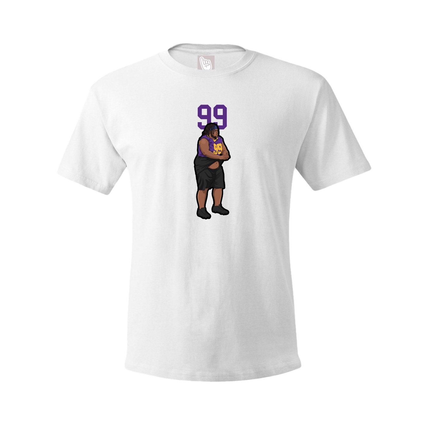 Youth Tee — Number Top in White