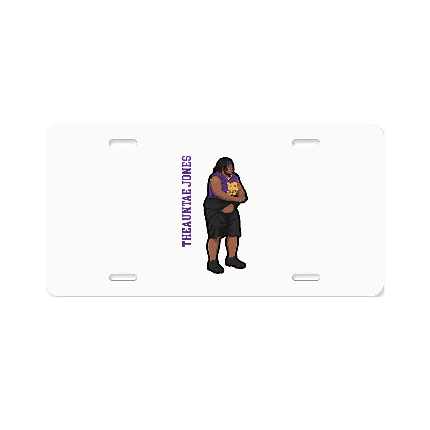 License Plate — Name Vertical in Classic