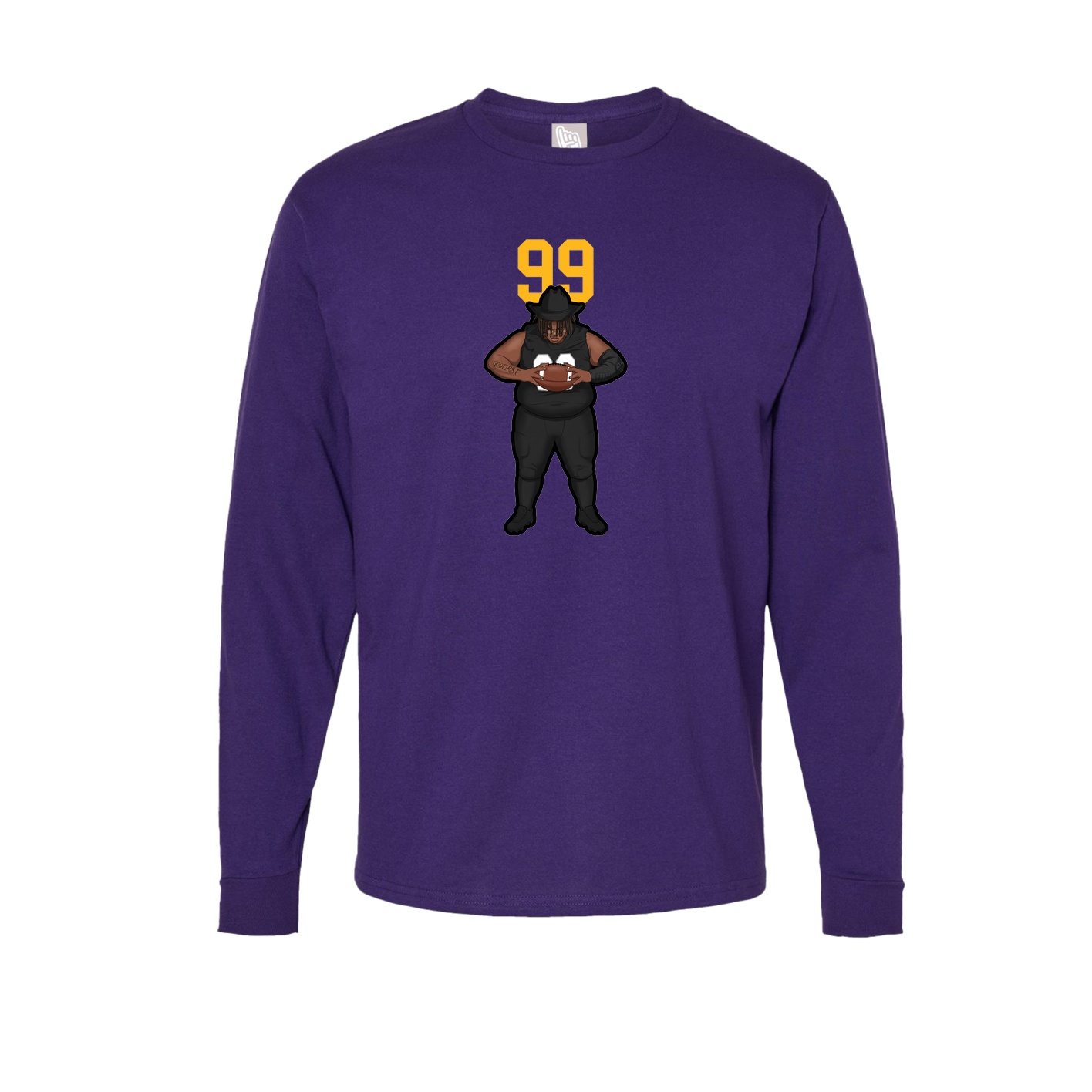 Long Sleeve Tee — Number Top in Purple