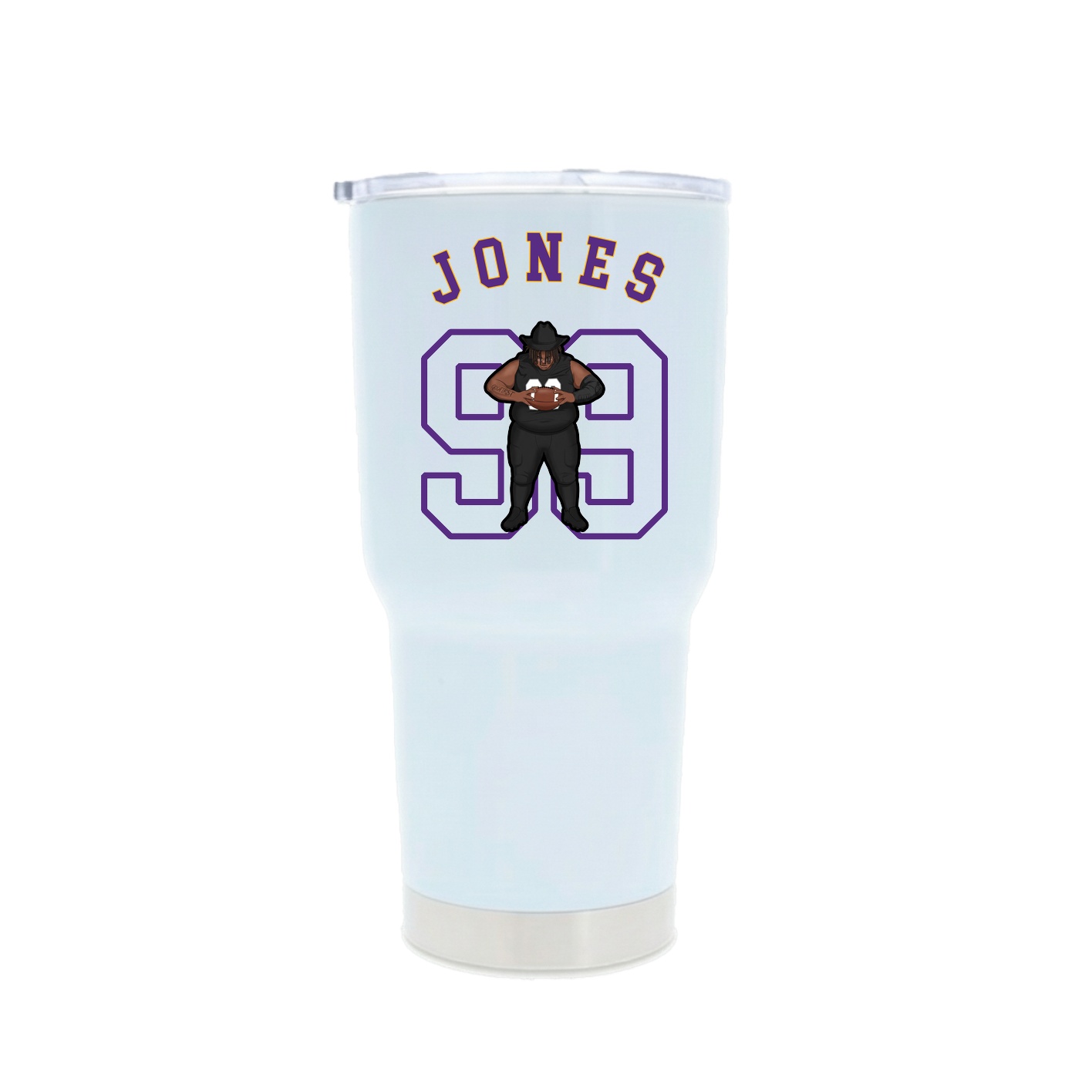30oz Stainless Steel Tumbler — Shirsey Arch in White