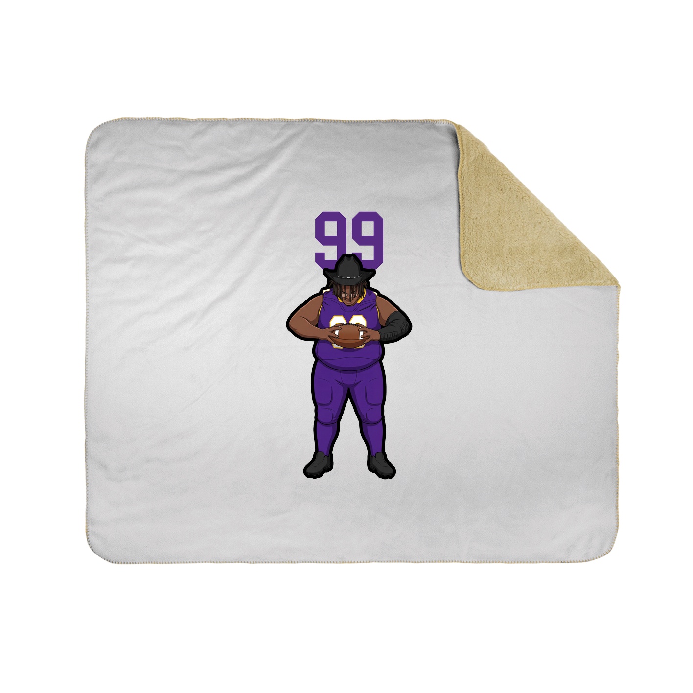 Throw Blanket — Number Top in White