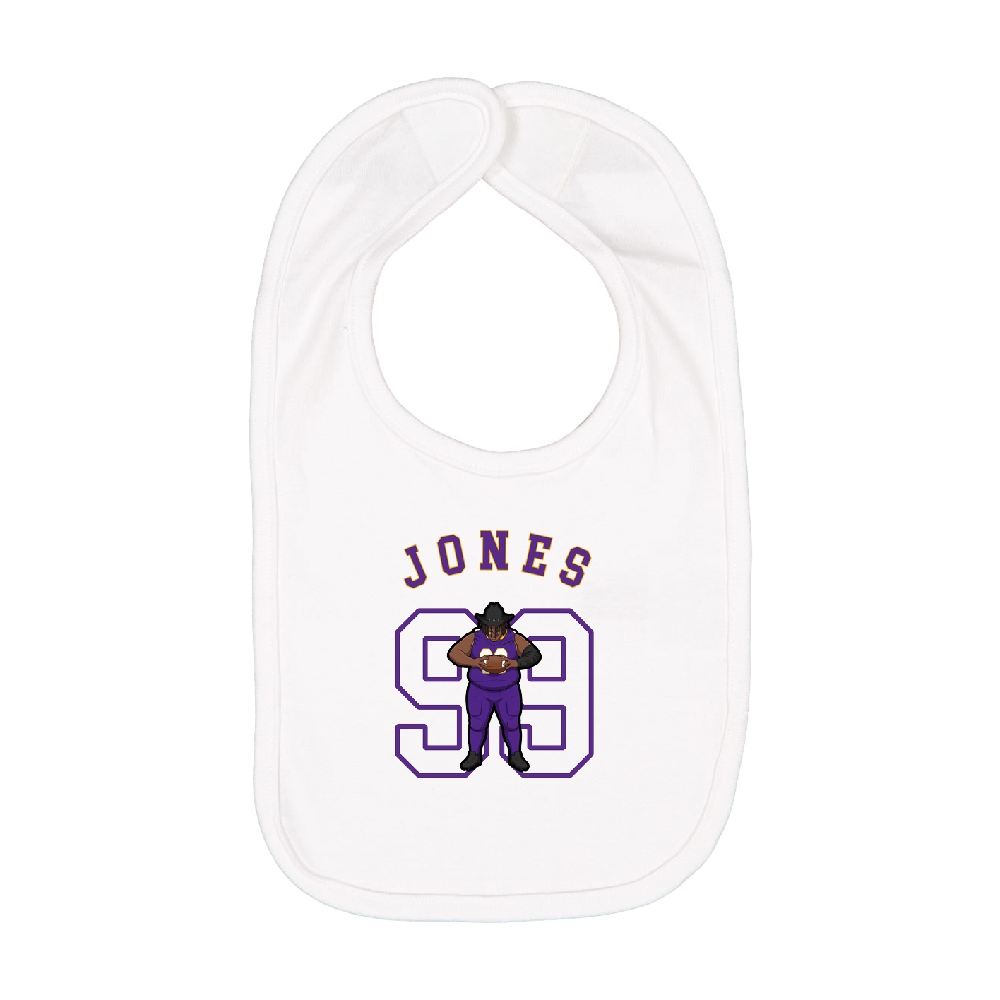 Infant Bib — Shirsey Arch in White
