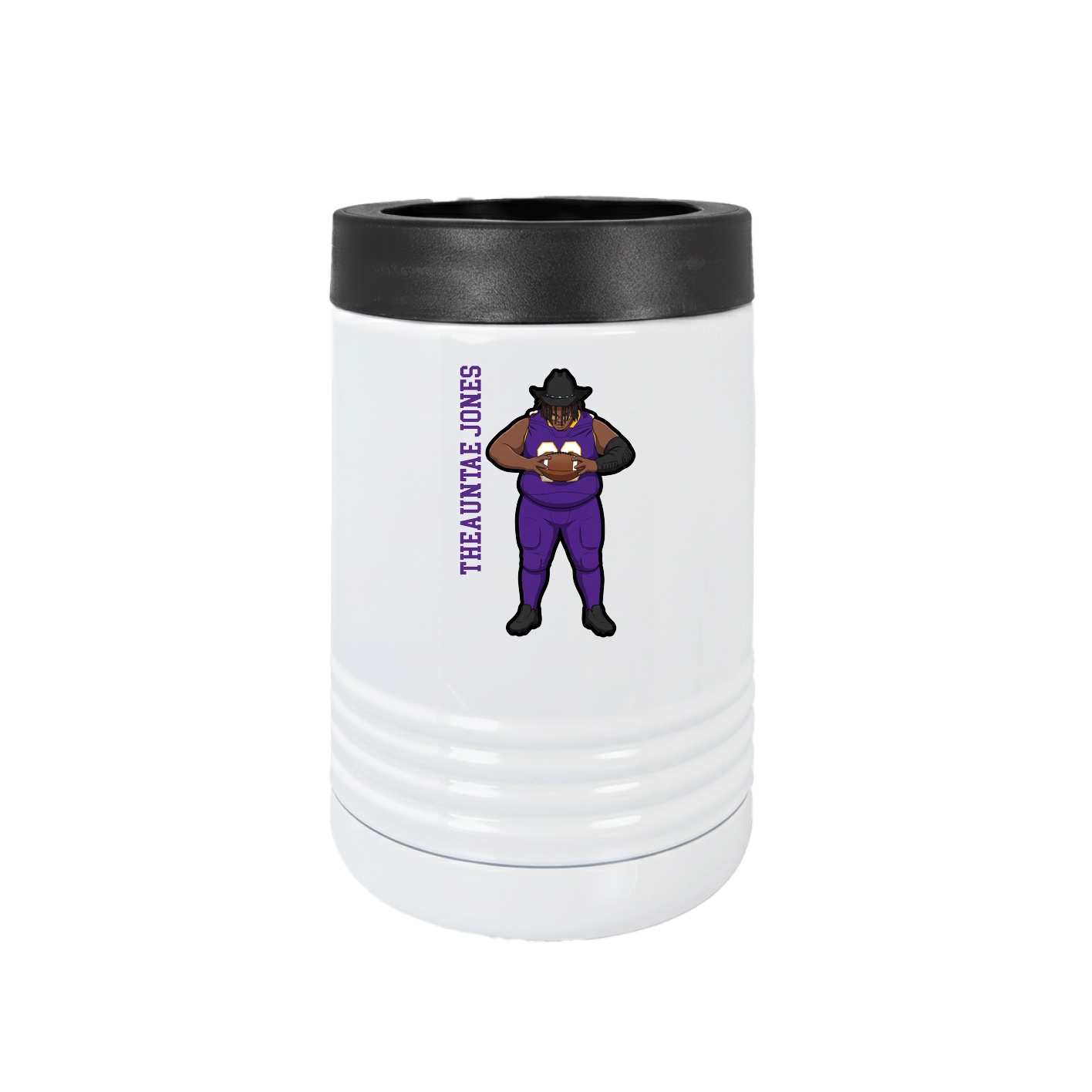 Beverage Holder — Name Vertical in White