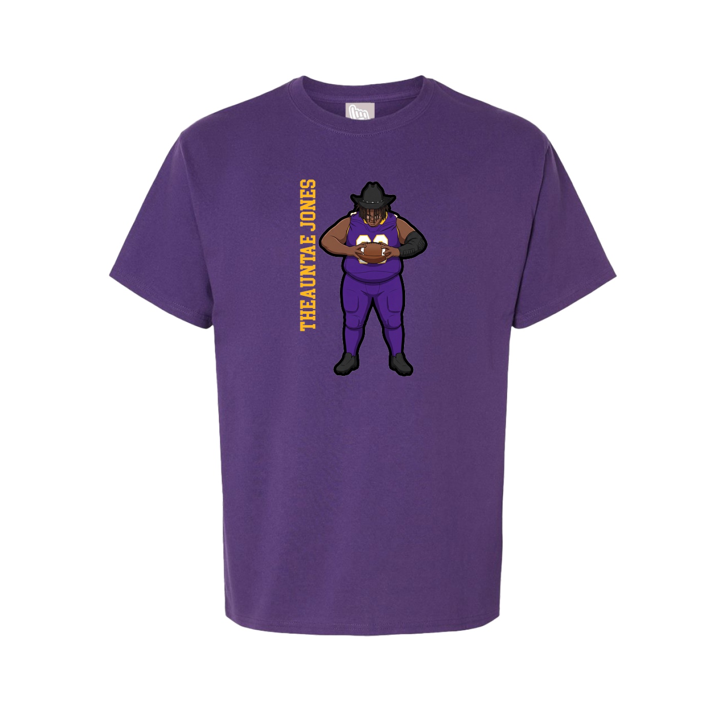 Youth Tee — Name Vertical in Purple