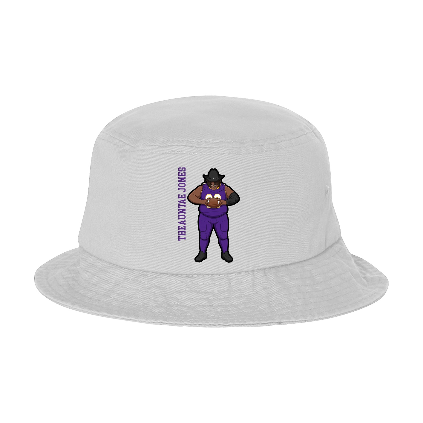 Bucket Cap — Name Vertical in White