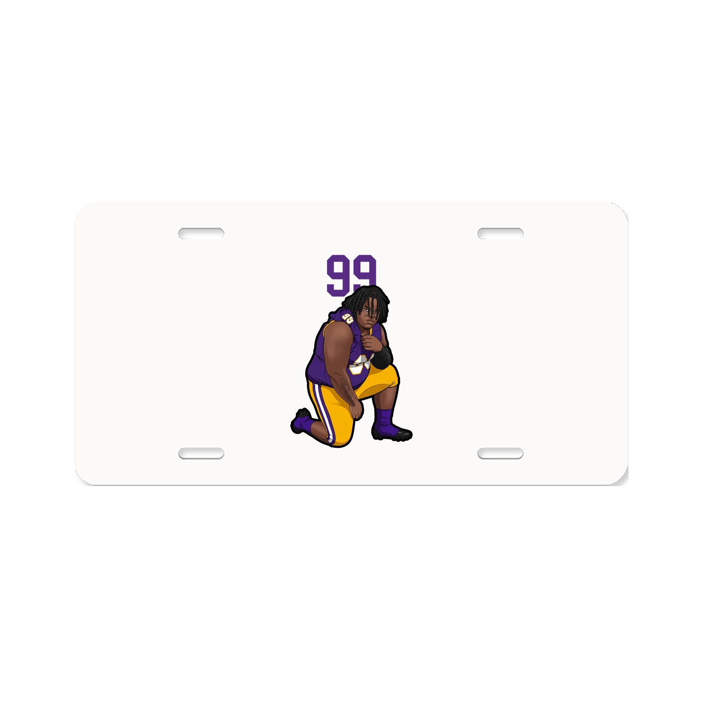 License Plate — Number Top in Classic
