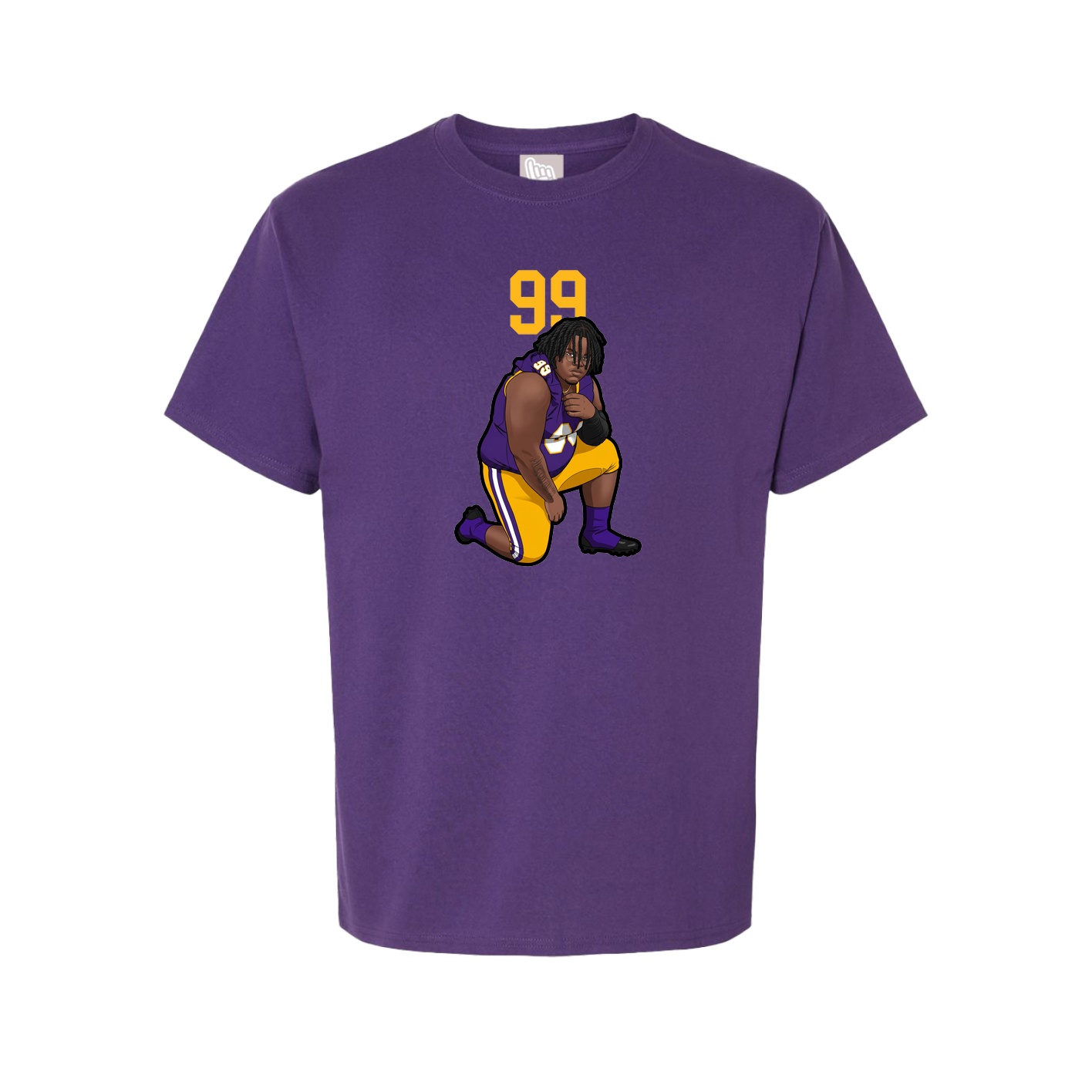 Youth Tee — Number Top in Purple
